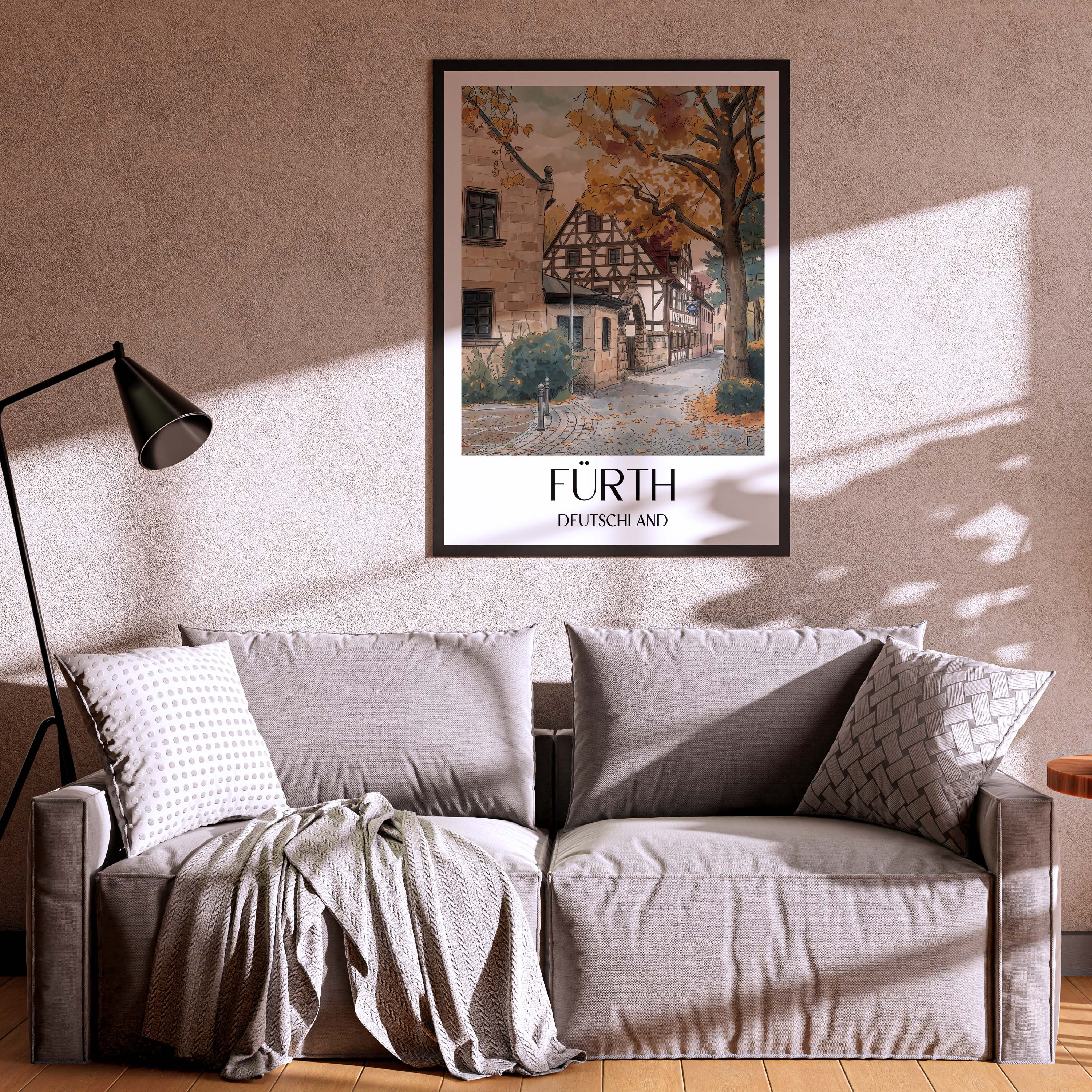 fürth-deutschland-poster-aquarell