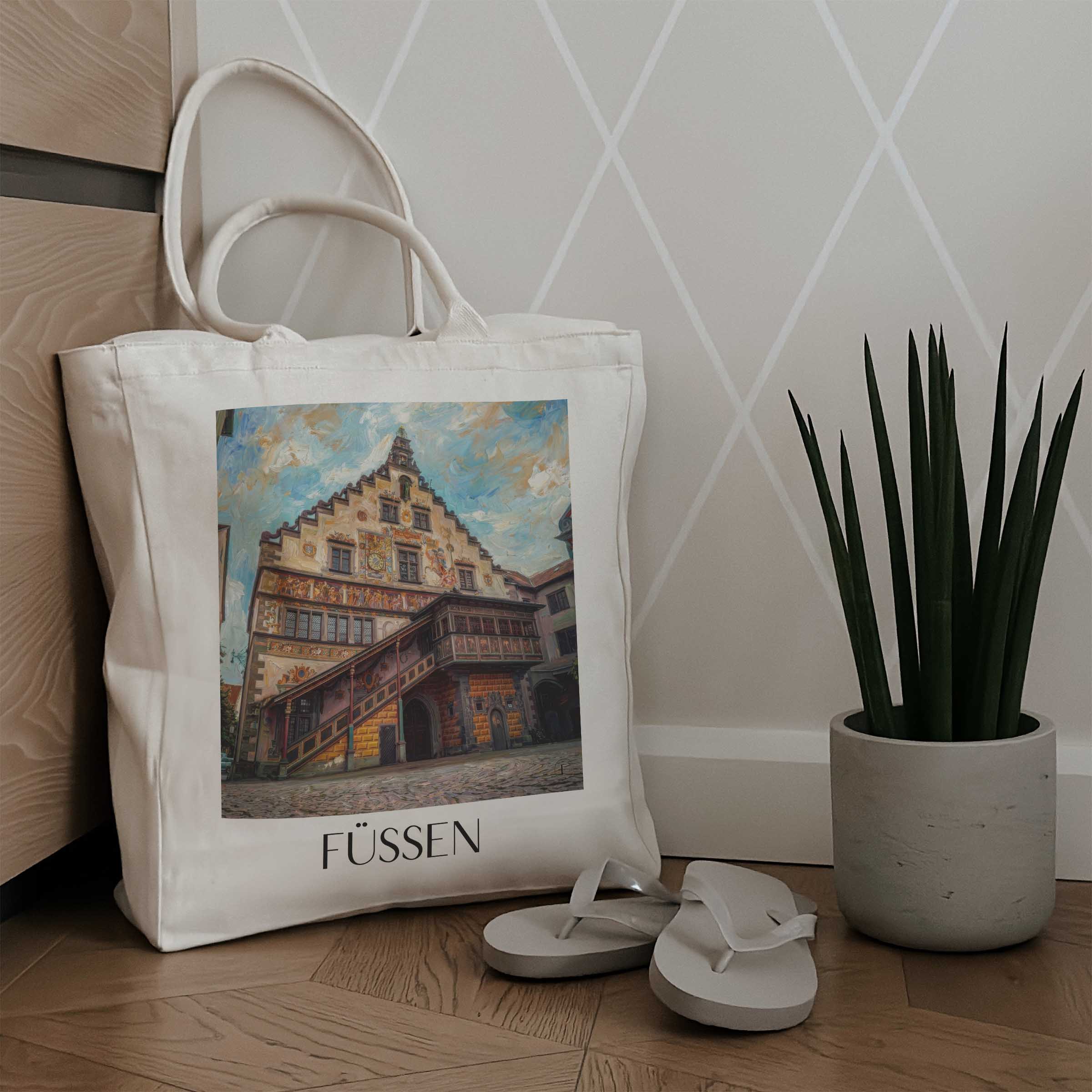 füssen-allgäu-deutschland-einkaufstasche-oil-painting-oelgemaelde
