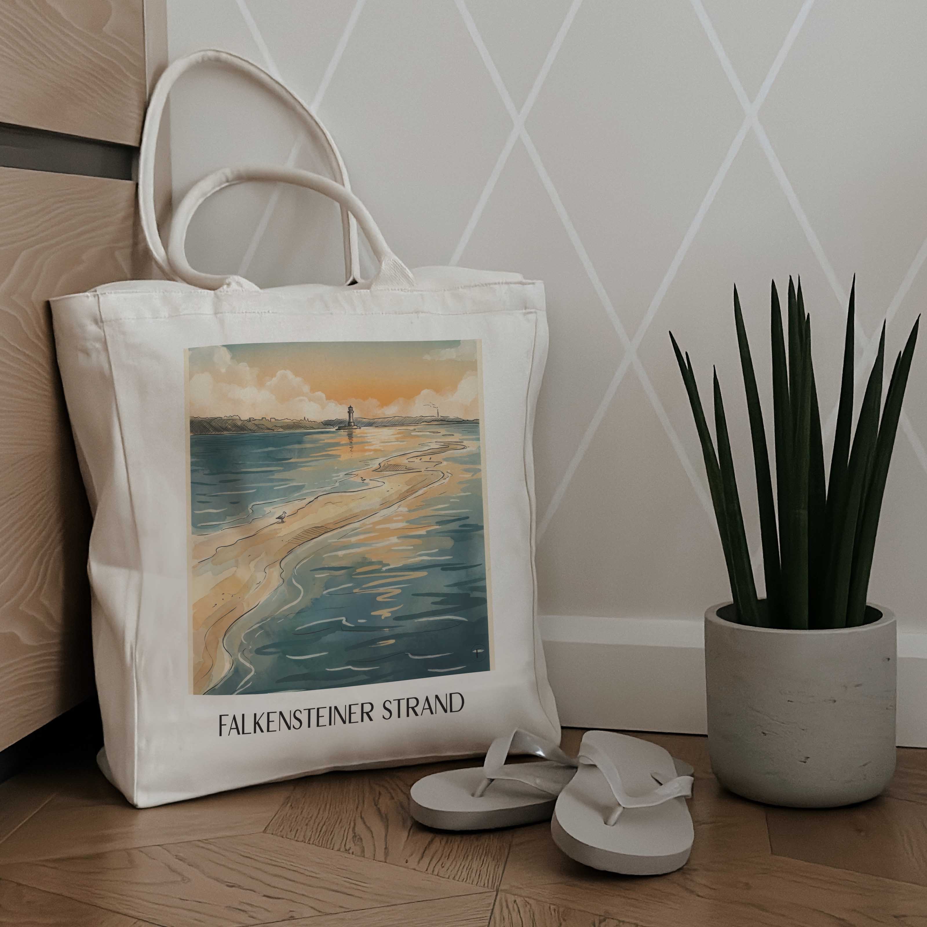 falkensteiner-strand-kiel-deutschland-einkaufstasche-aquarell