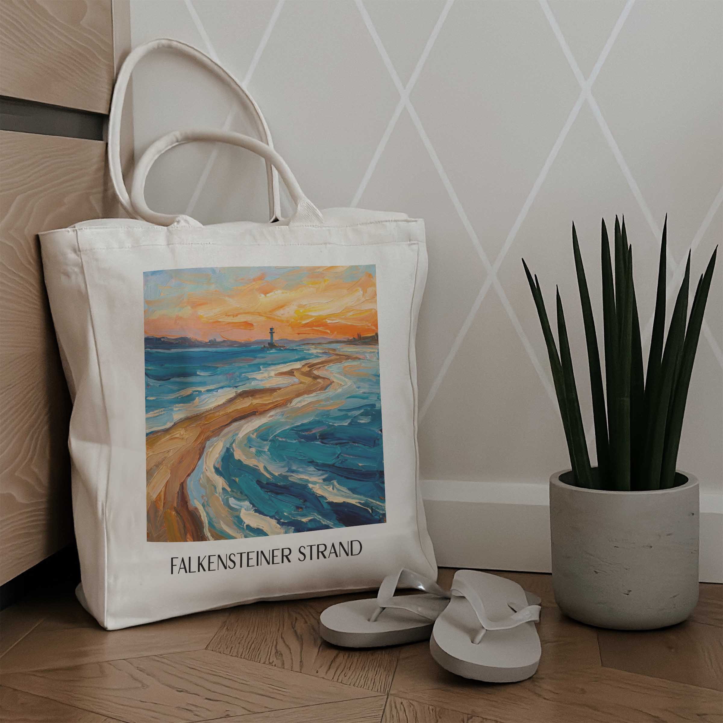 falkensteiner-strand-kiel-deutschland-einkaufstasche-oil-painting-oelgemaelde