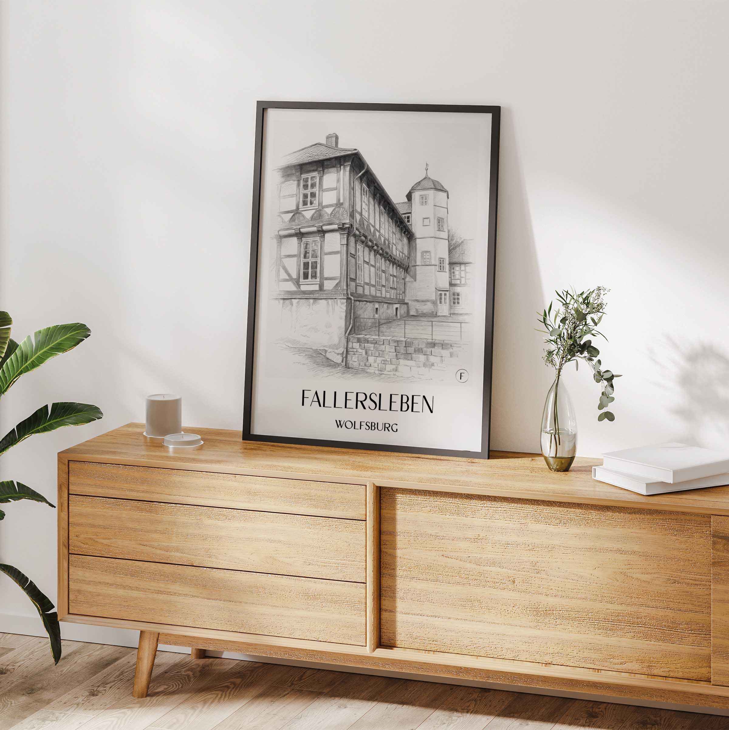 fallersleben-wolfsburg-deutschland-poster-bleistift-zeichnung-drawing