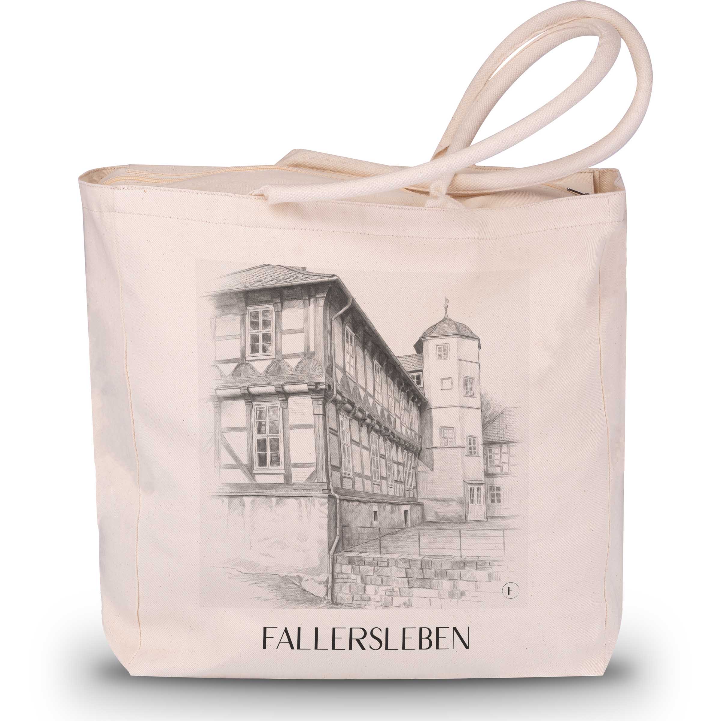 Fallersleben Shopping Tasche - Wolfsburg - Deutschland Tote Bag - Einkaufstasche im Zeichnung Stil - favplace