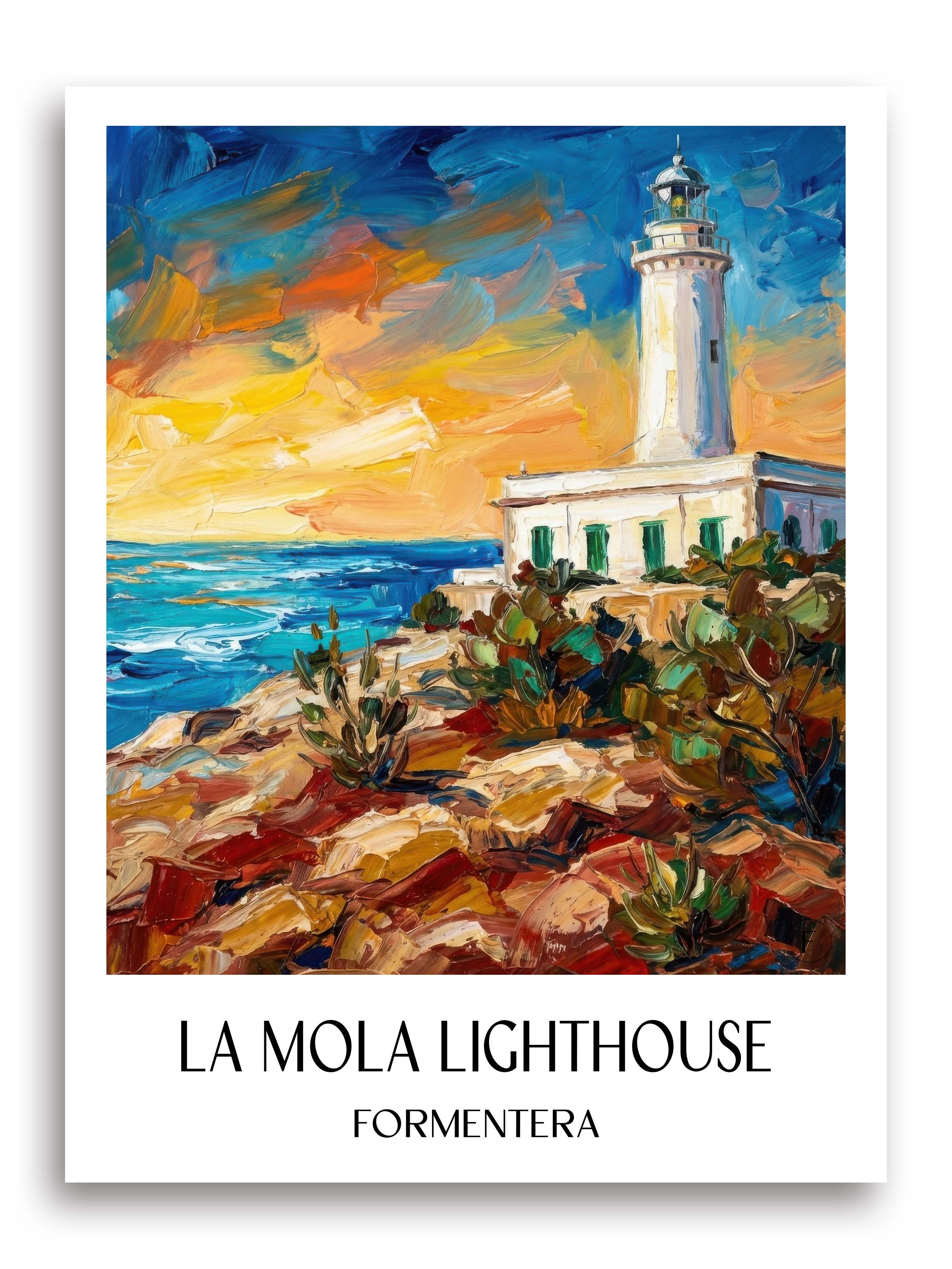 Far de la Mola Poster - Formentera - Spanien Kunstdruck - Ölgemälde von A4 bis A1 - favplace