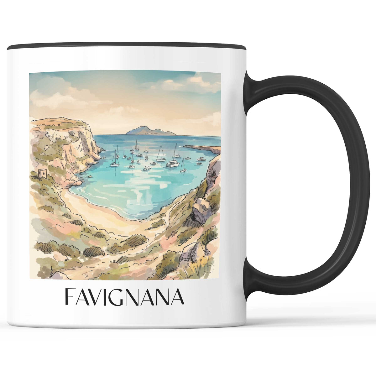 favignana-sizilien-italien-kaffeebecher-aquarell