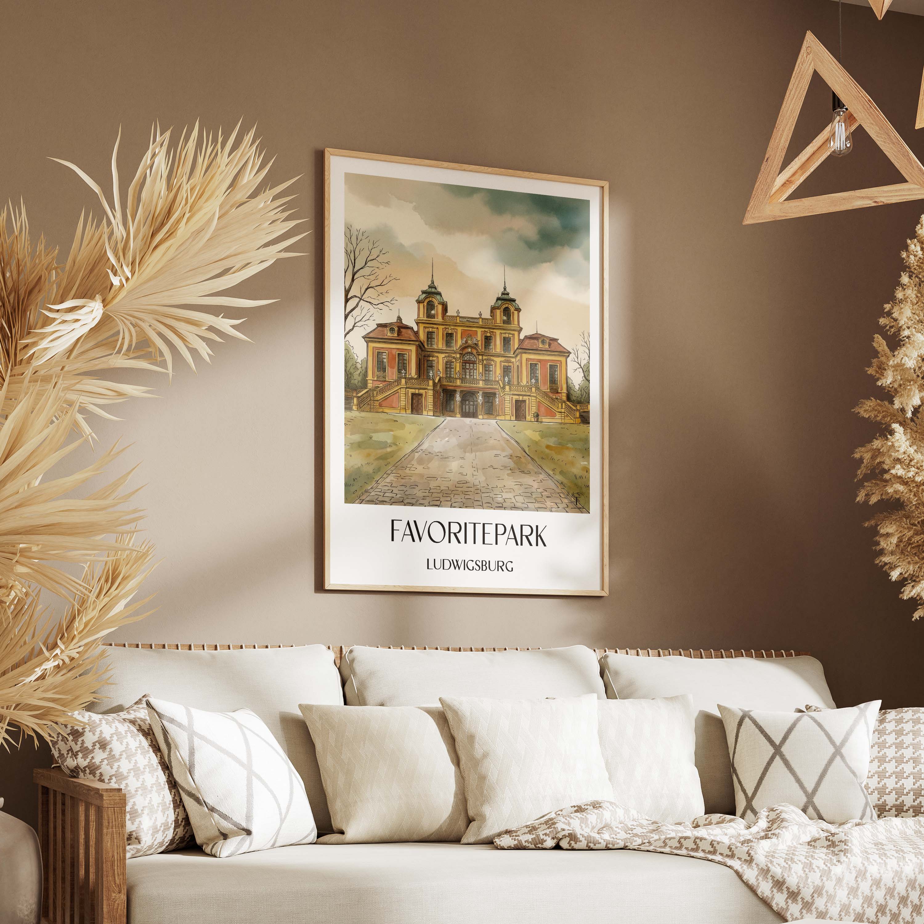 favoritepark-ludwigsburg-deutschland-poster-aquarell