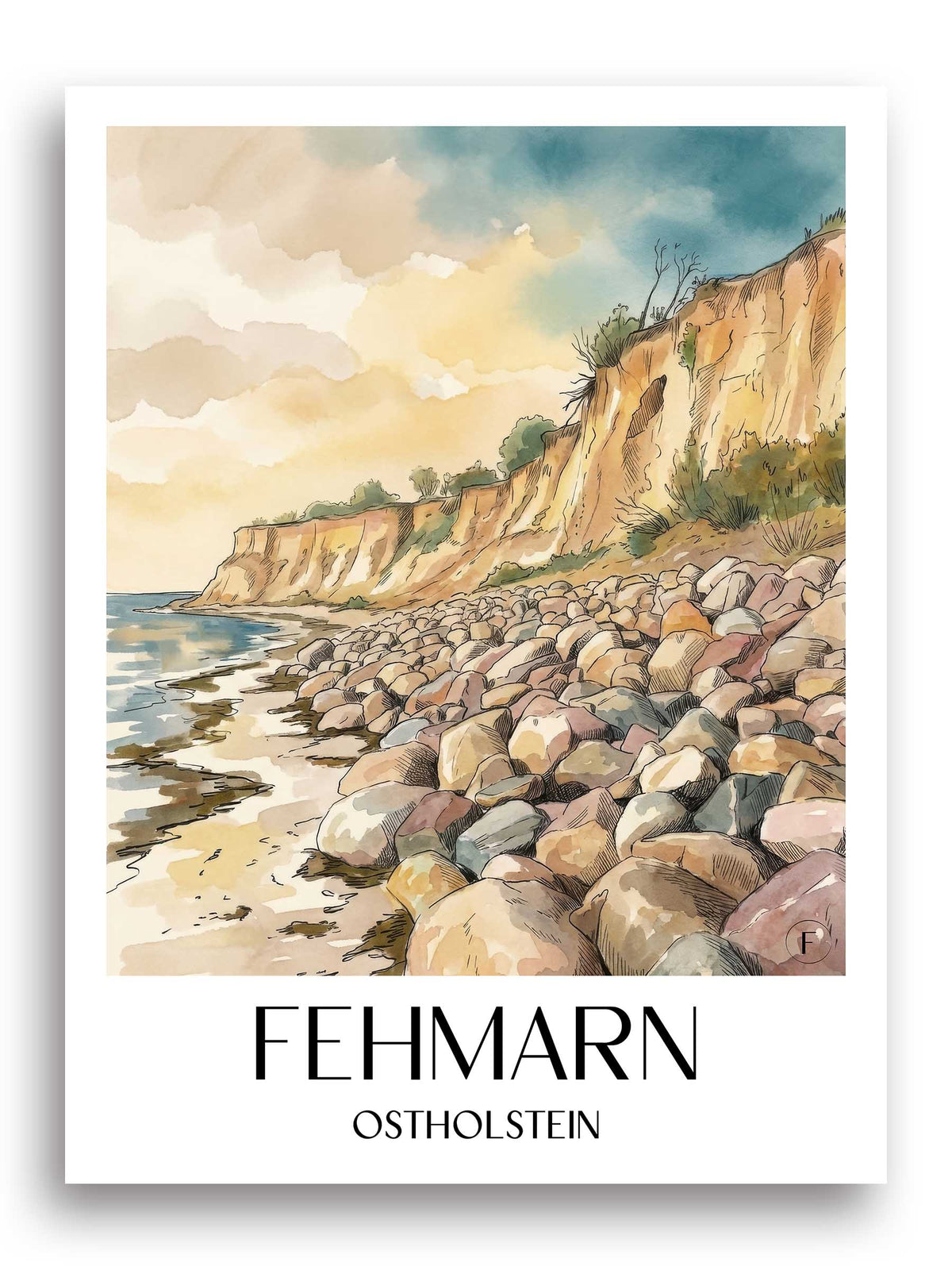 fehmarn-ostholstein-deutschland-poster-aquarell