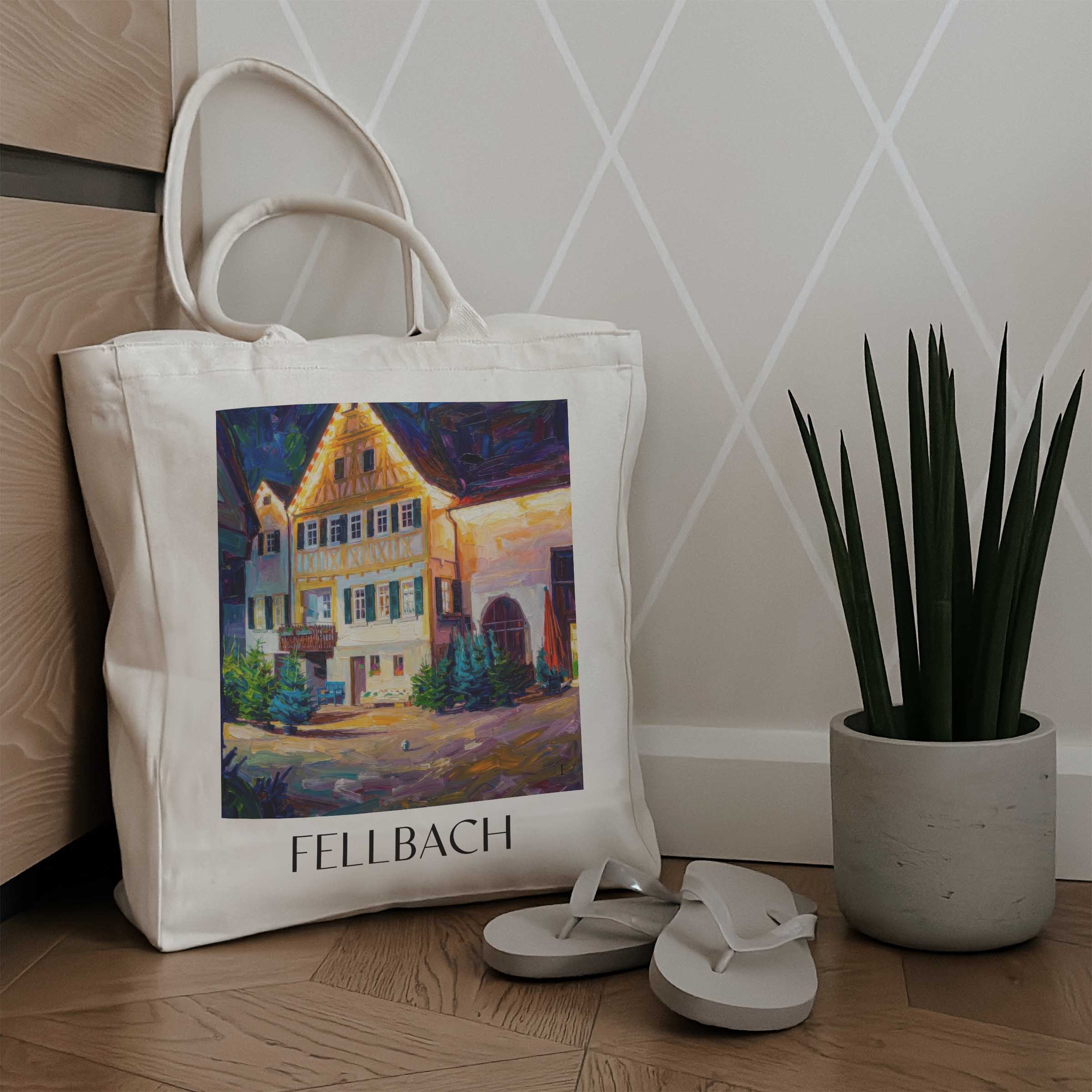 fellbach-württemberg-deutschland-einkaufstasche-oil-painting-oelgemaelde