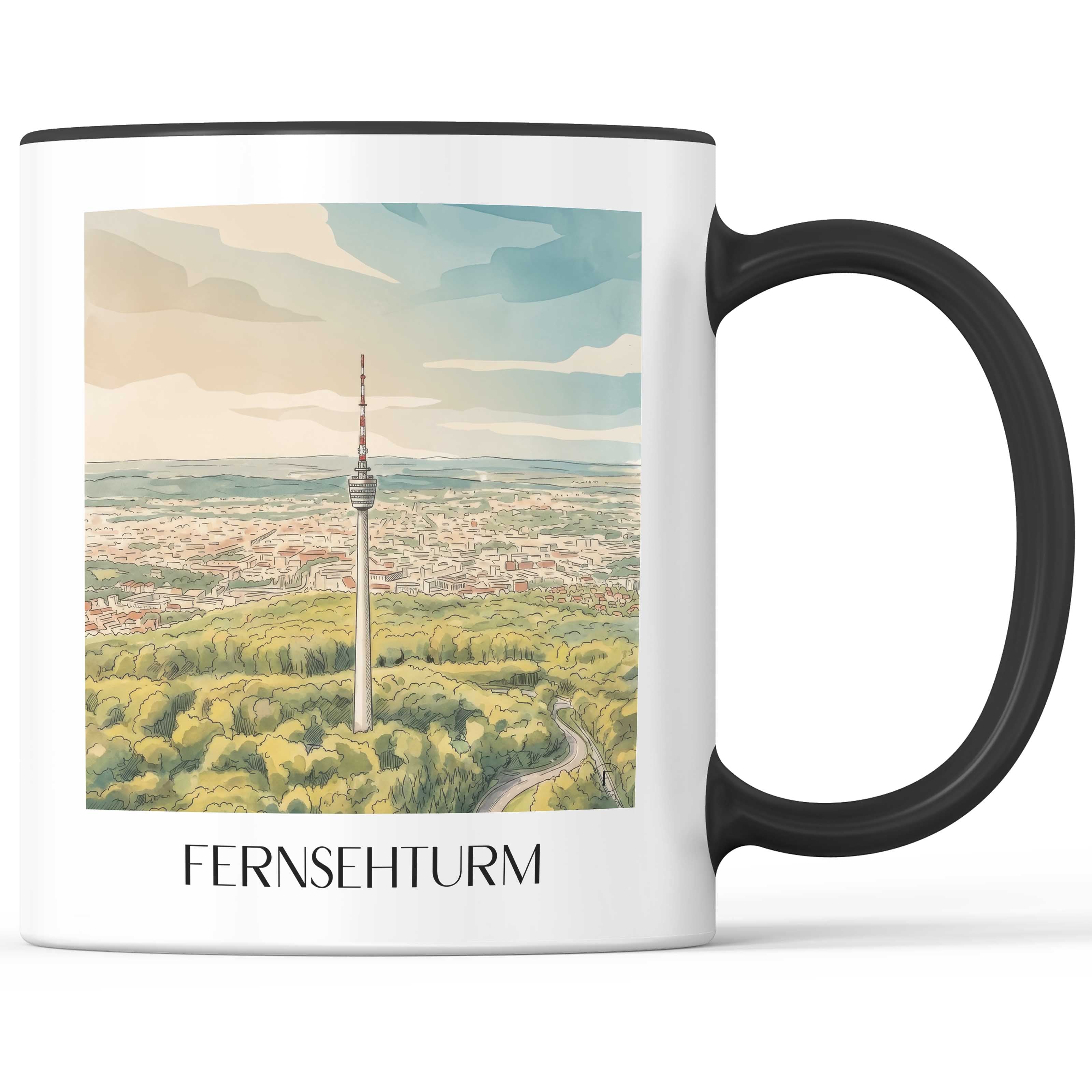 fernsehturm-stuttgart-deutschland-kaffeebecher-aquarell