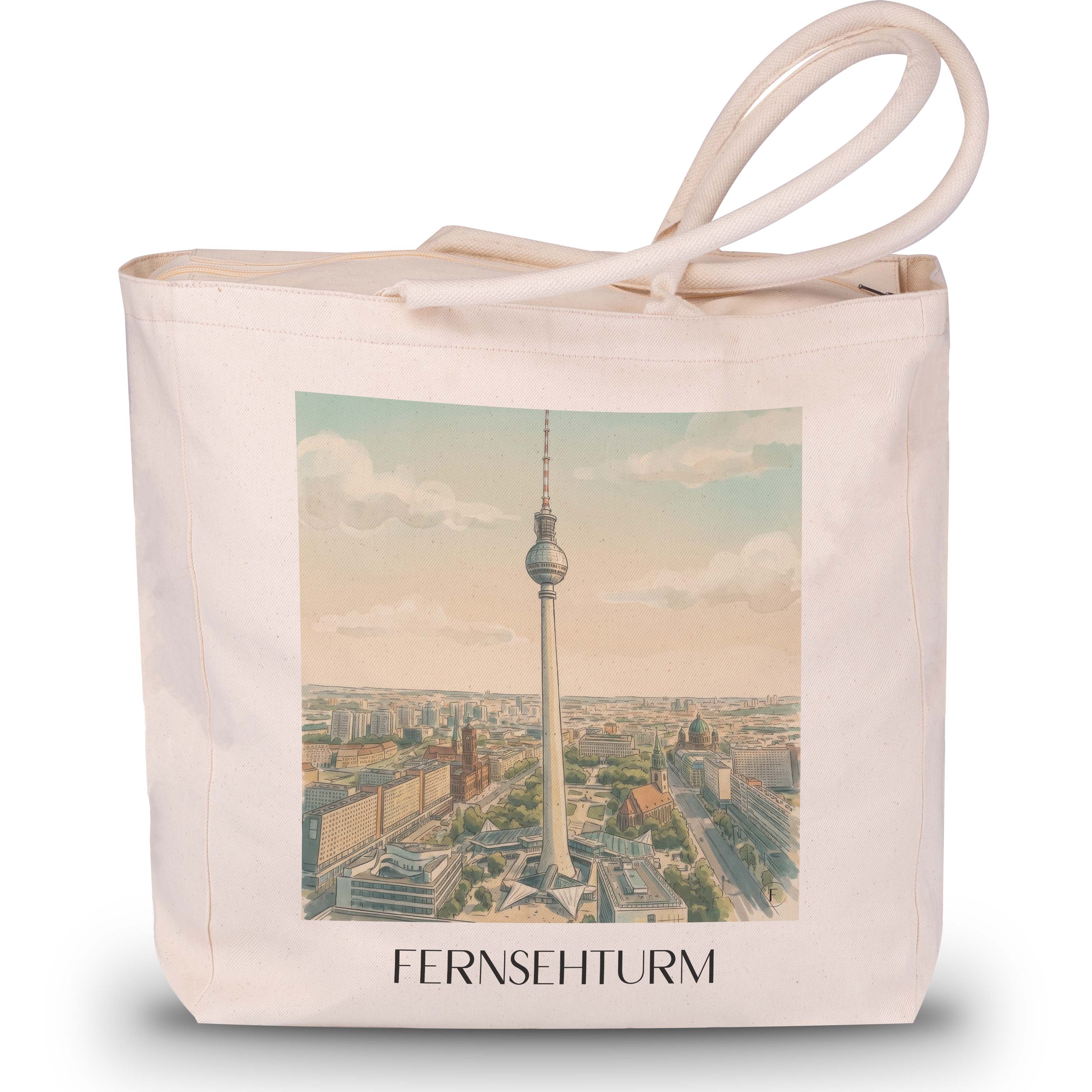 fernsehturm-berlin-deutschland-einkaufstasche-aquarell
