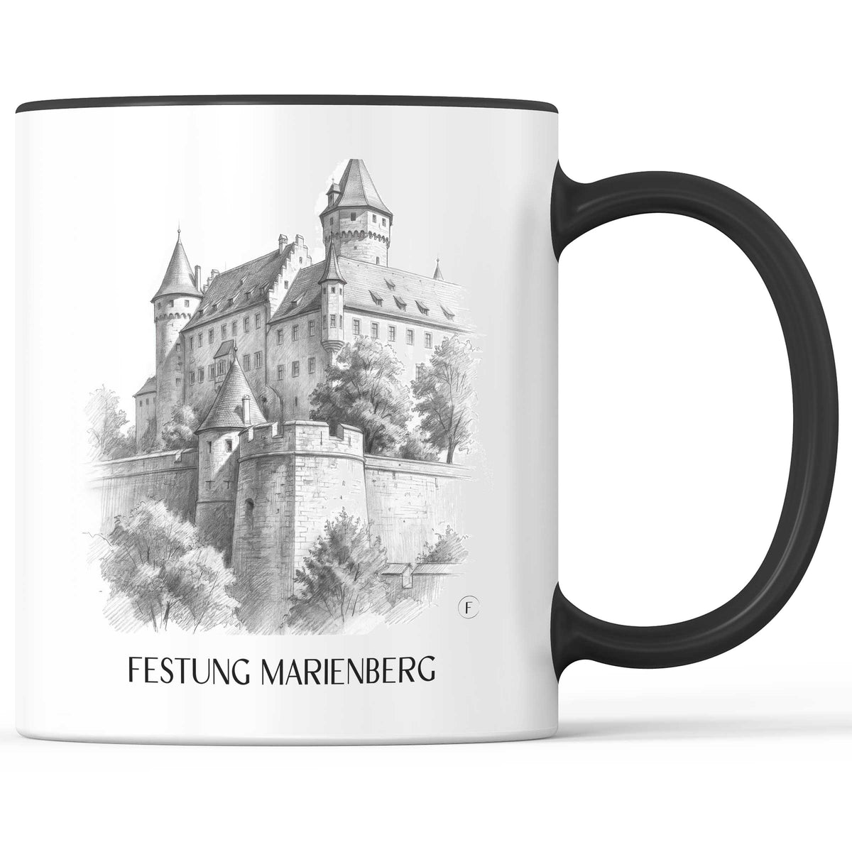 festung-marienberg-würzburg-deutschland-kaffeebecher-bleistift-zeichnung-drawing