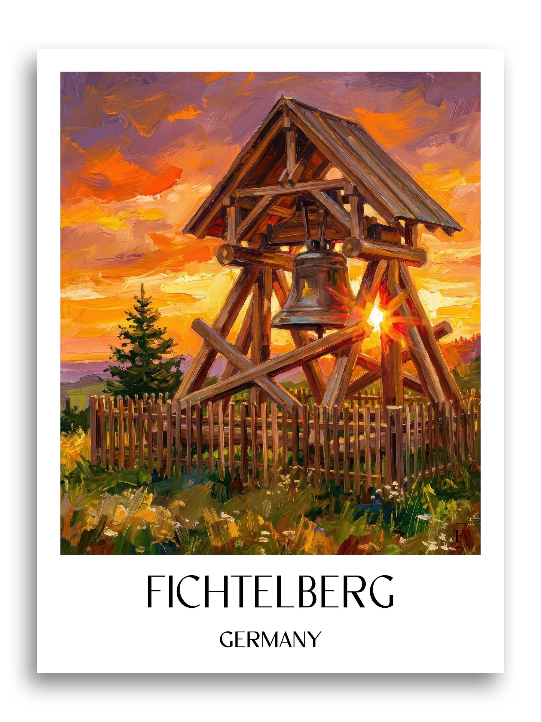 Fichtelberg Poster - Erzgebirge - Deutschland Kunstdruck - Ölgemälde von A4 bis A1 - favplace