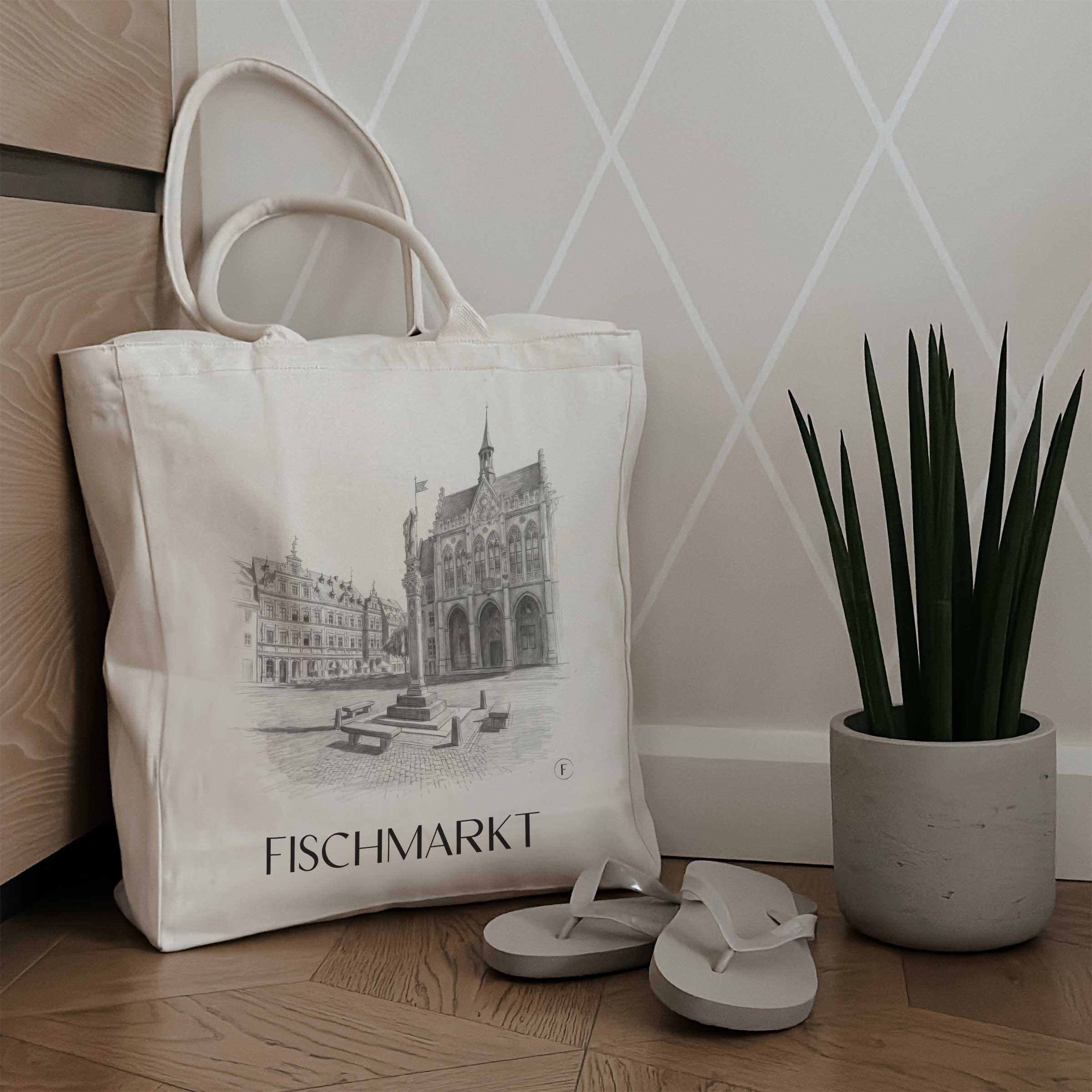 fischmarkt-erfurt-deutschland-einkaufstasche-bleistift-zeichnung-drawing