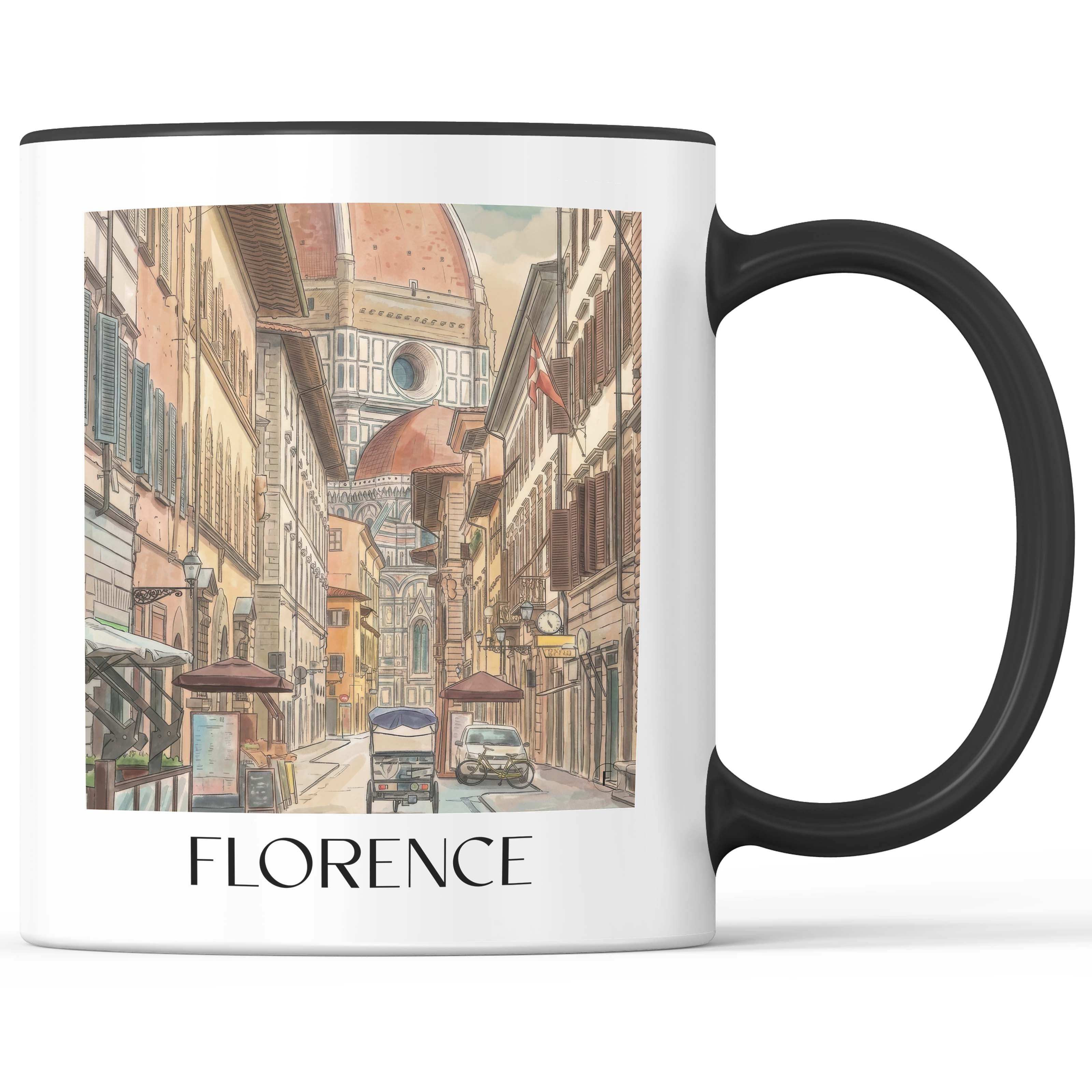 Florenz - Italien Becher - Kaffeetasse im Aquarell Stil - favplace