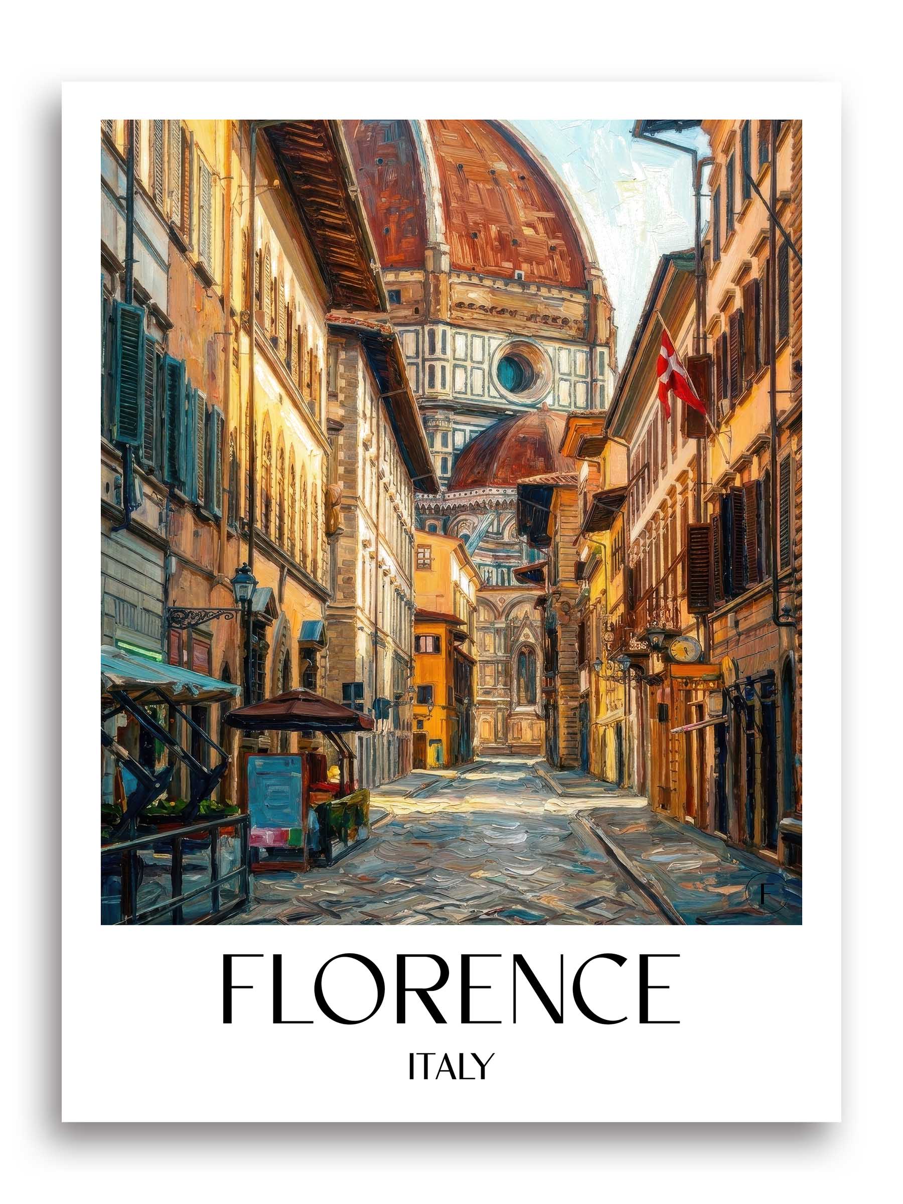 Florenz Poster - - Italien Kunstdruck - Ölgemälde von A4 bis A1 - favplace