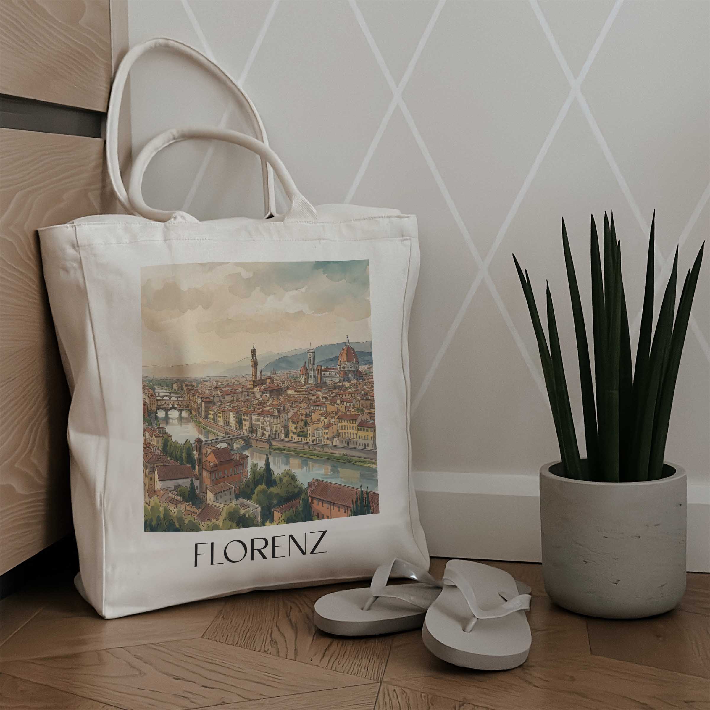 florenz-toskana-italien-einkaufstasche-aquarell