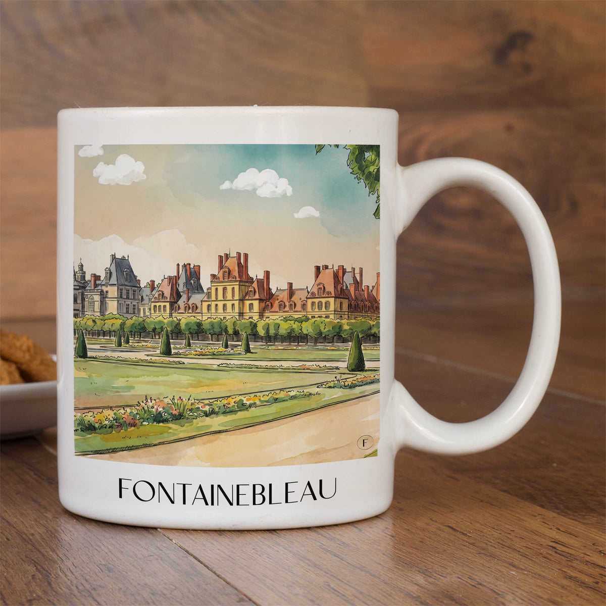 fontainebleau-gâtinais-français-frankreich-kaffeebecher-aquarell
