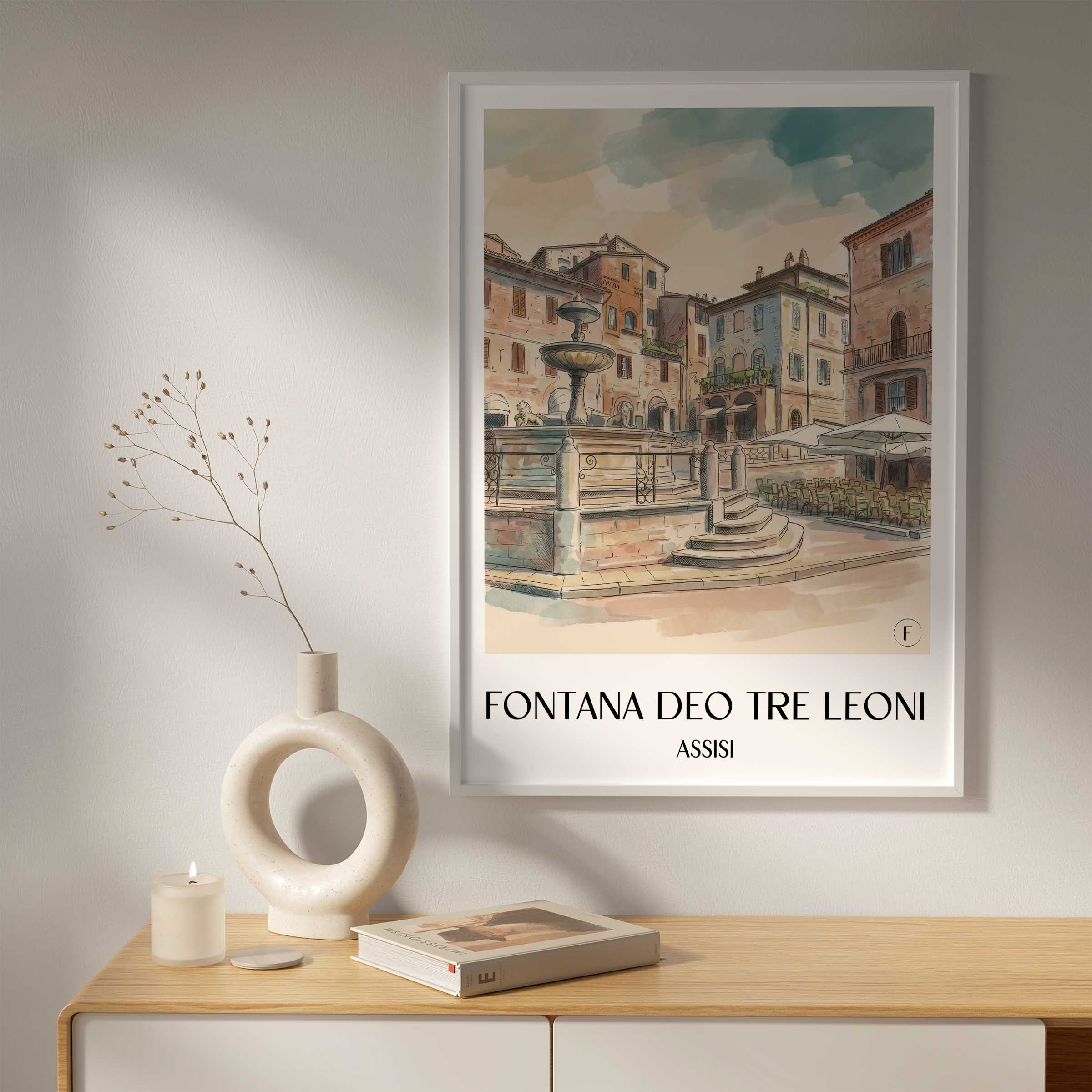 fontana-dei-tre-leoni-assisi-italien-poster-aquarell