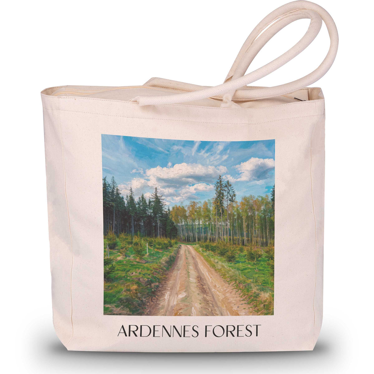 Forêt des Ardennes Shopping Tasche - Ardennes - Frankreich Tote Bag - Einkaufstasche im Ölgemälde Stil - favplace
