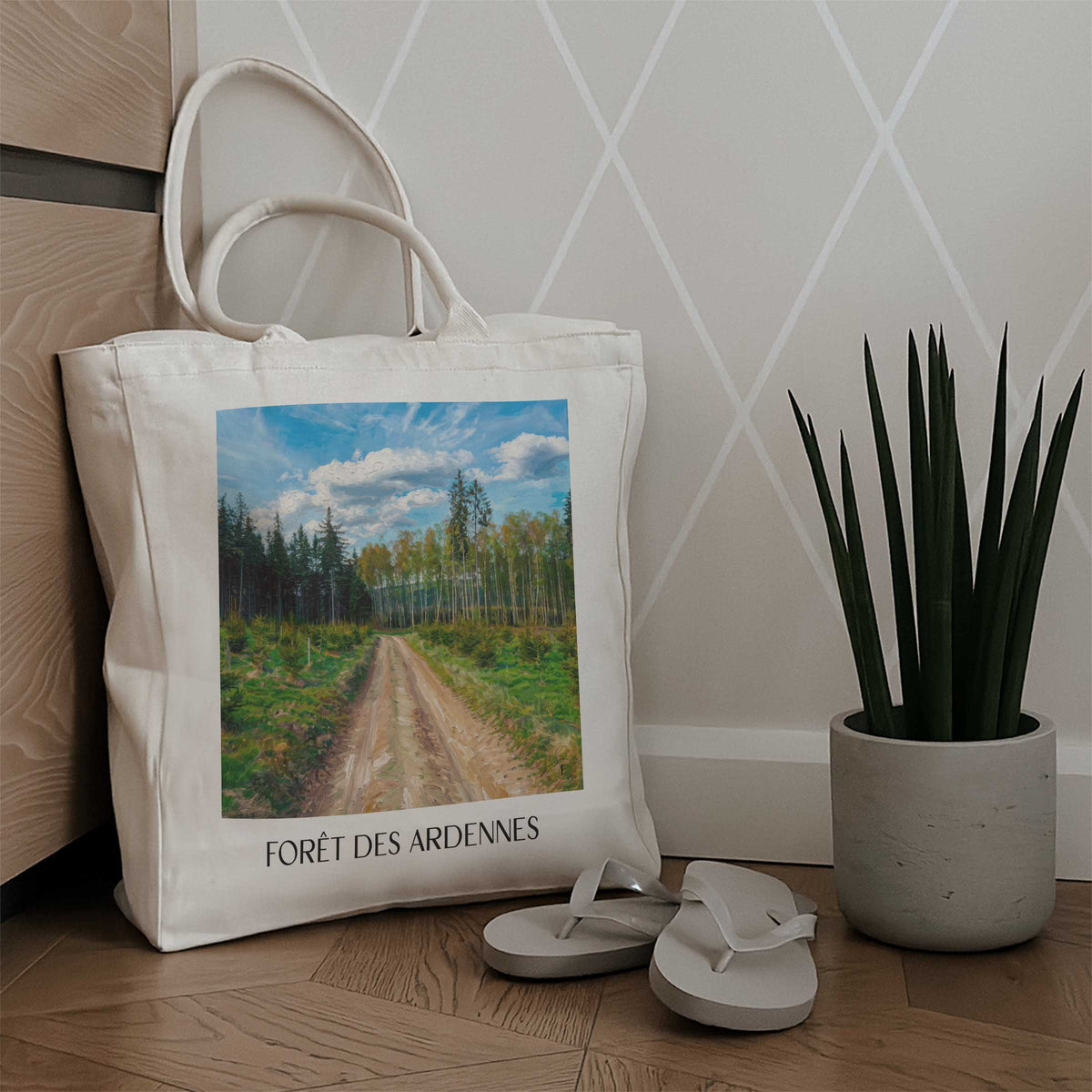 forêt-des-ardennes-ardennes-frankreich-einkaufstasche-oil-painting-oelgemaelde