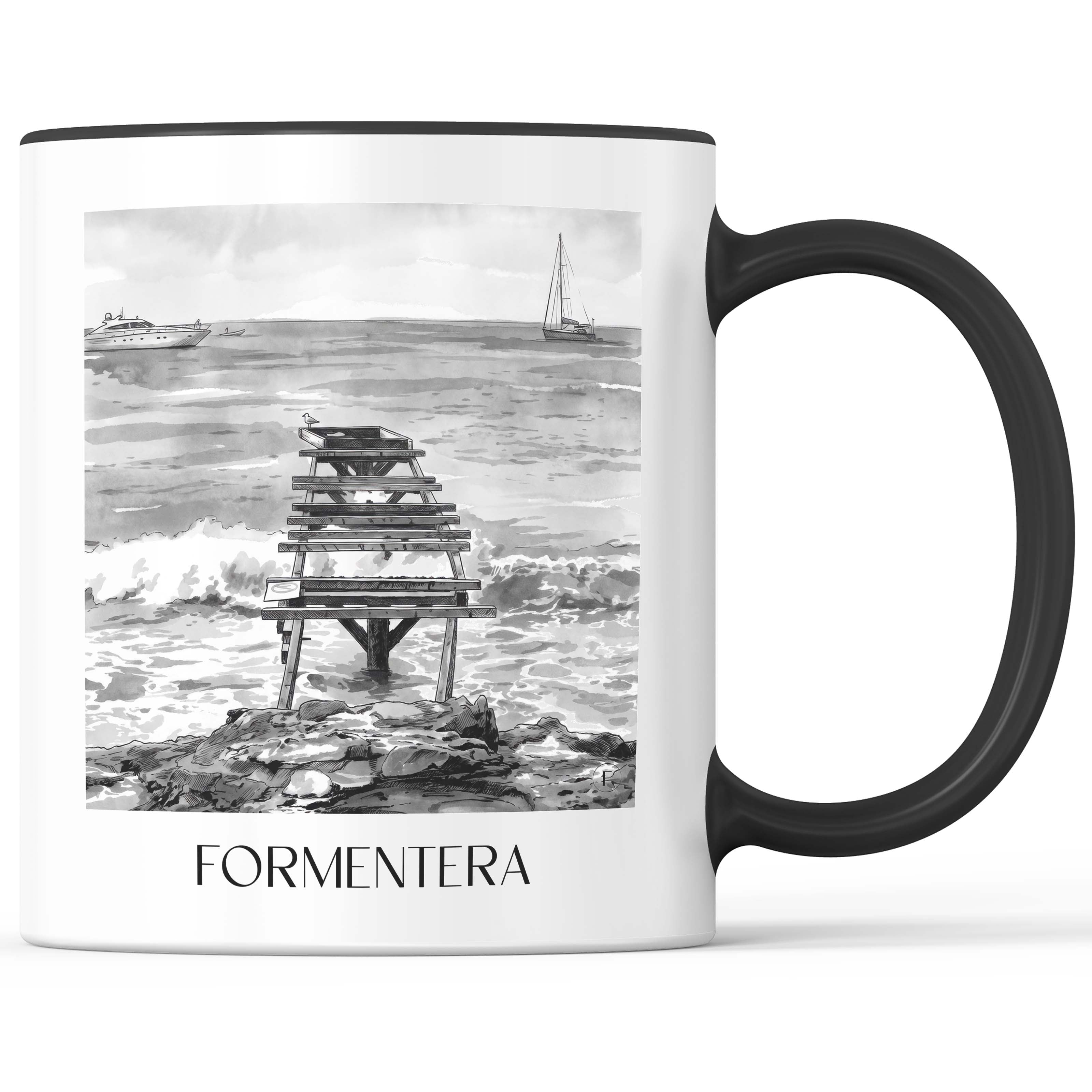 formentera--spanien-spanien-kaffeebecher-aquarell-schwarz-weiss