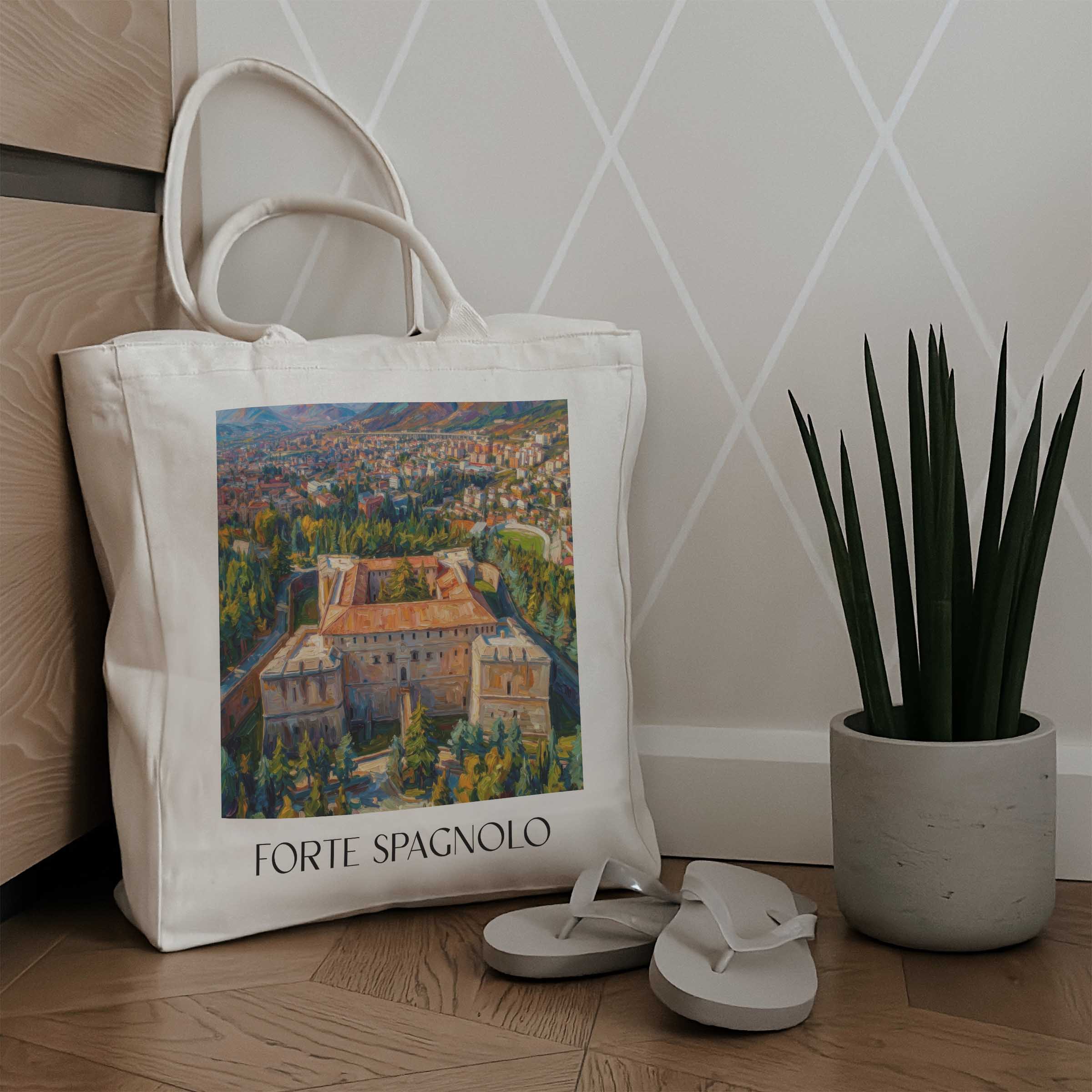 forte-spagnolo-l´aquila-italien-einkaufstasche-oil-painting-oelgemaelde