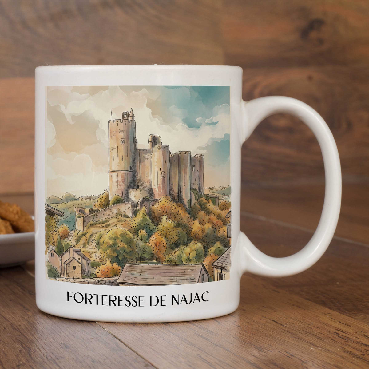 forteresse-de-najac-okzitanien-frankreich-kaffeebecher-aquarell