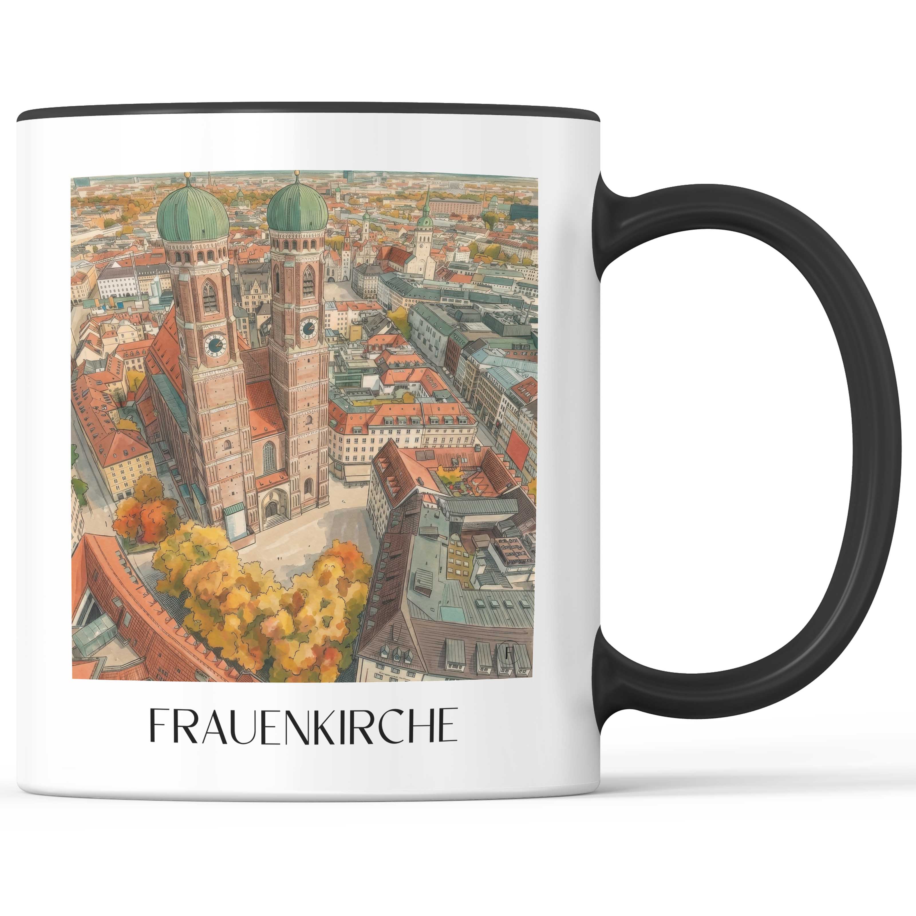 Frauenkirche Kaffeebecher - München - Deutschland Becher - Kaffeetasse im Aquarell Stil - favplace