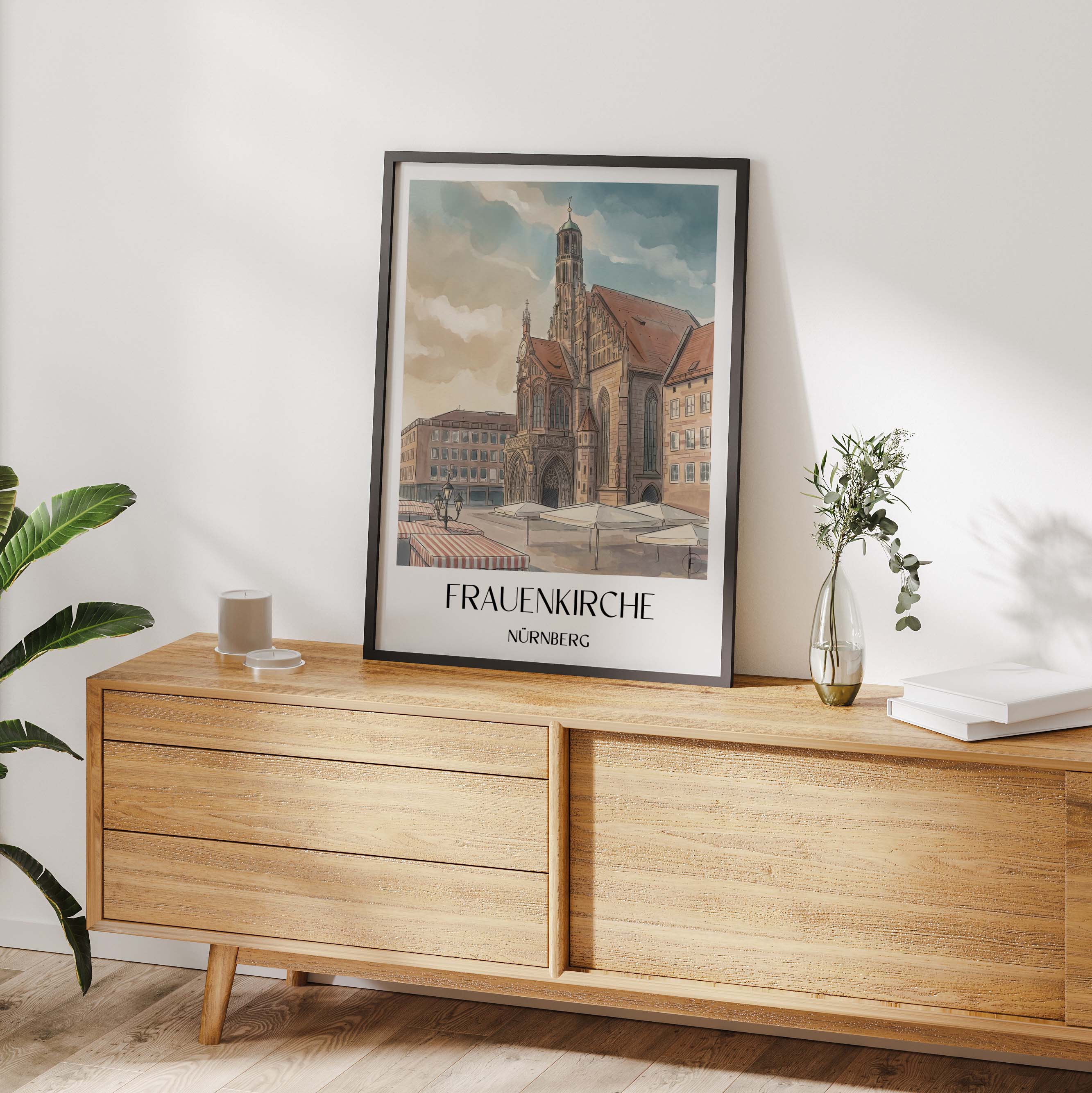 frauenkirche-nürnberg-deutschland-poster-aquarell