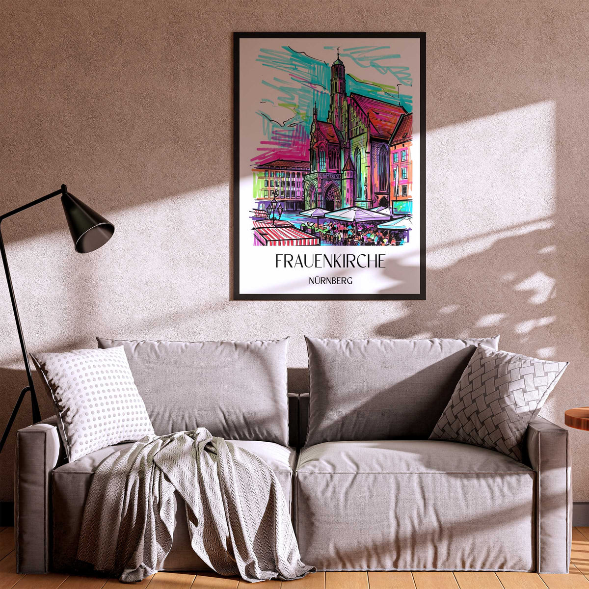 frauenkirche-nürnberg-deutschland-poster-graffiti