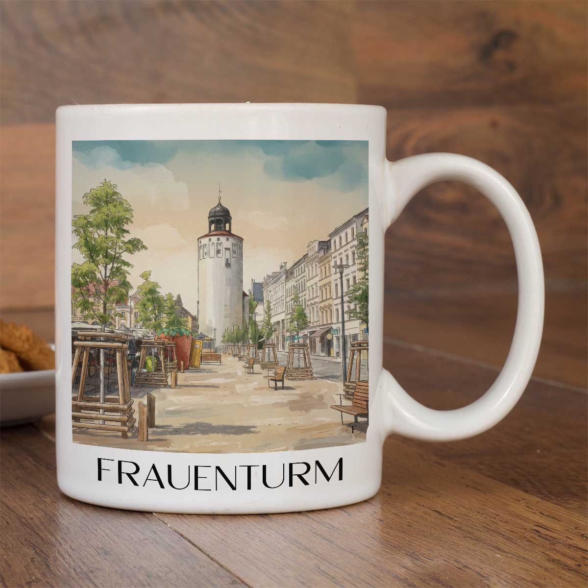 frauenturm-görlitz-deutschland-kaffeebecher-aquarell