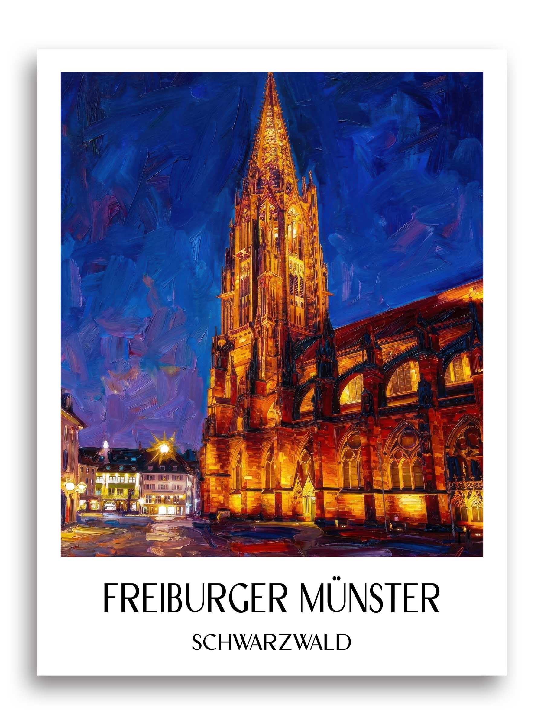 freiburger-münster-schwarzwald-deutschland-poster-oil-painting-oelgemaelde