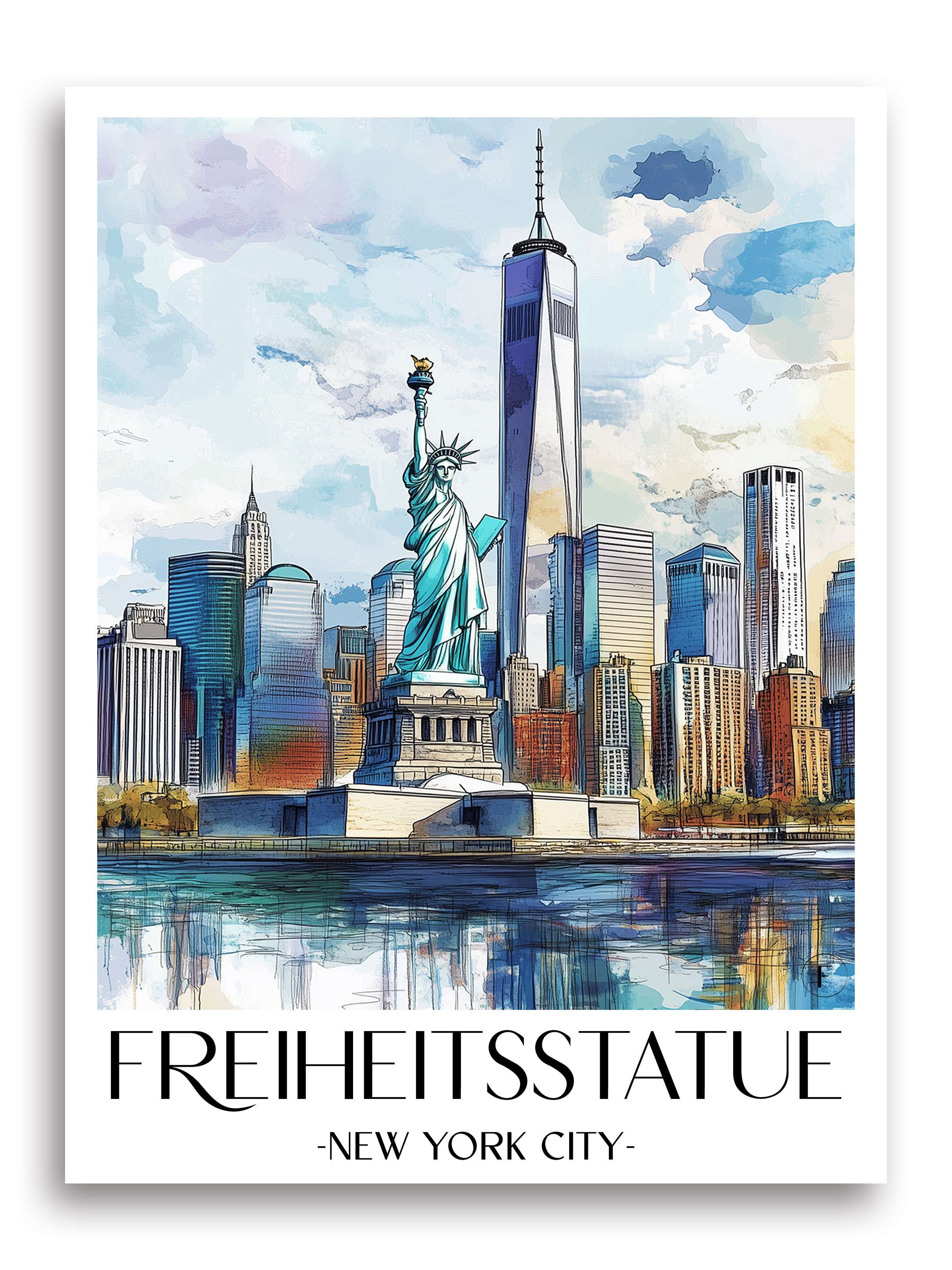 freiheitsstatue-new-york-city-usa-poster-aquarell