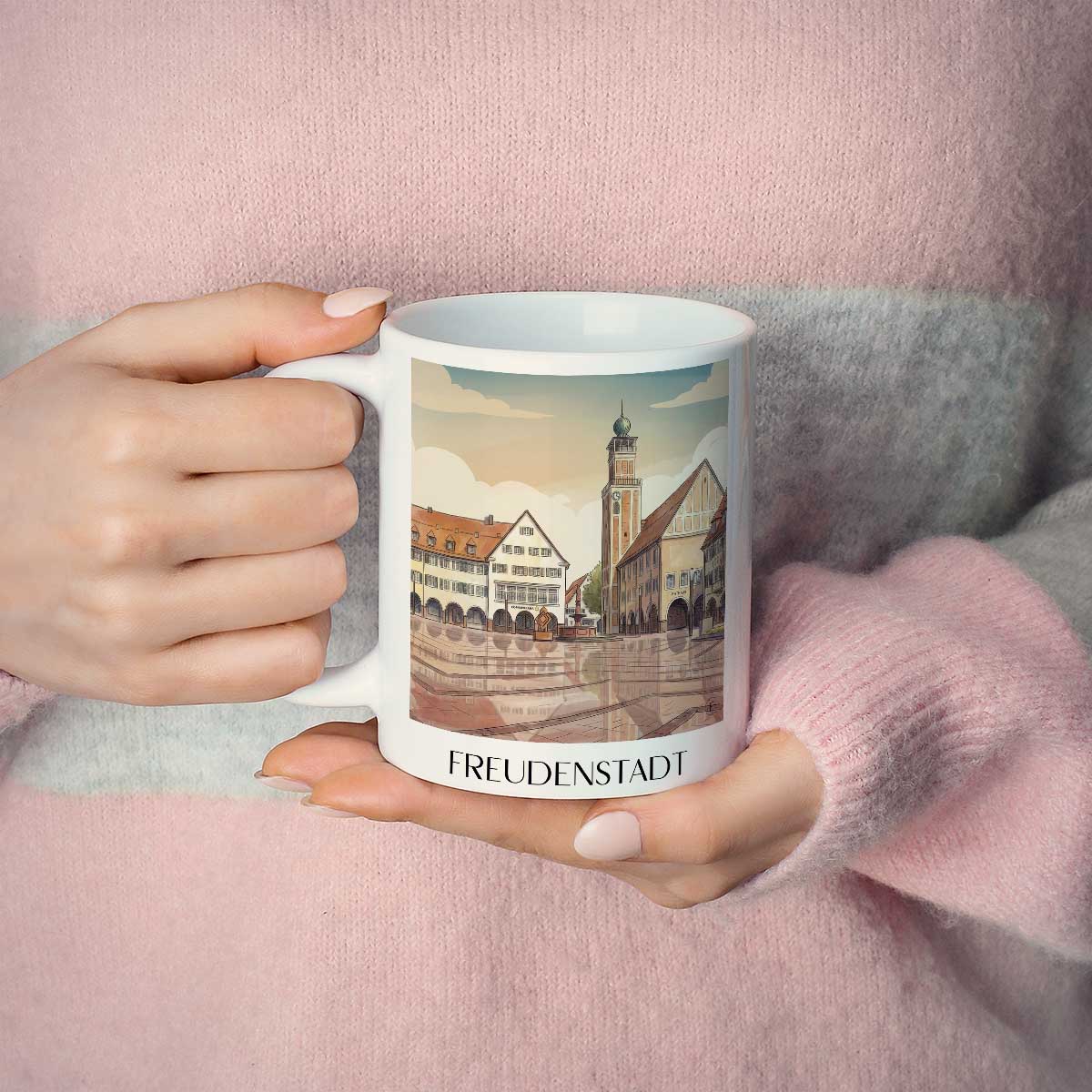 freudenstadt-schwarzwald-deutschland-kaffeebecher-aquarell