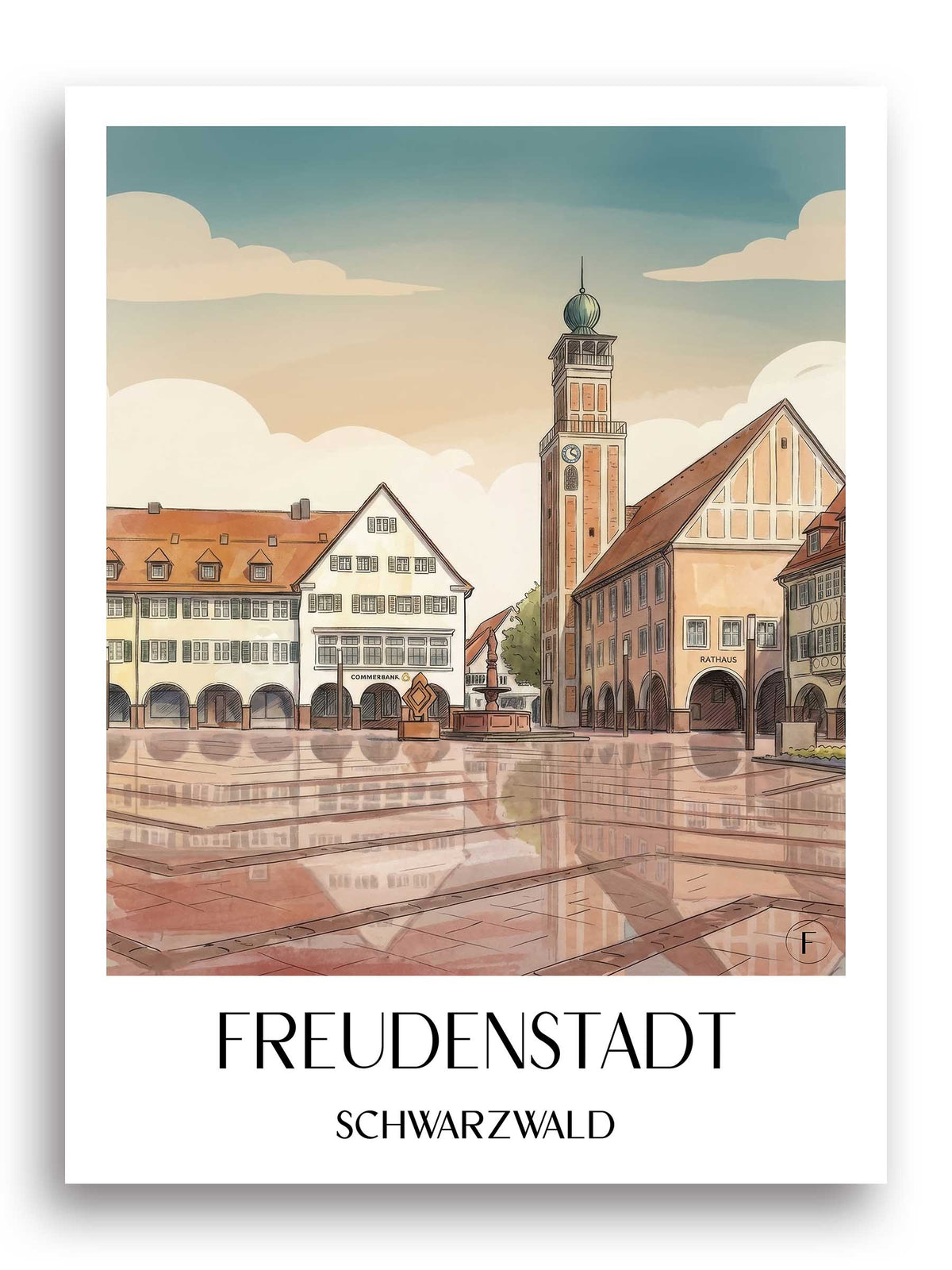 freudenstadt-schwarzwald-deutschland-poster-aquarell