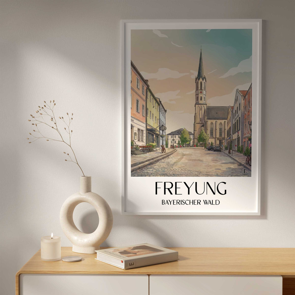 freyung-bayerischer-wald-deutschland-poster-aquarell
