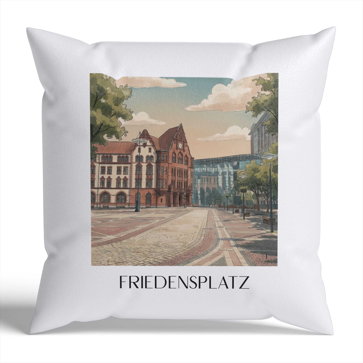 friedensplatz-dortmund-deutschland-kissenbezug-aquarell