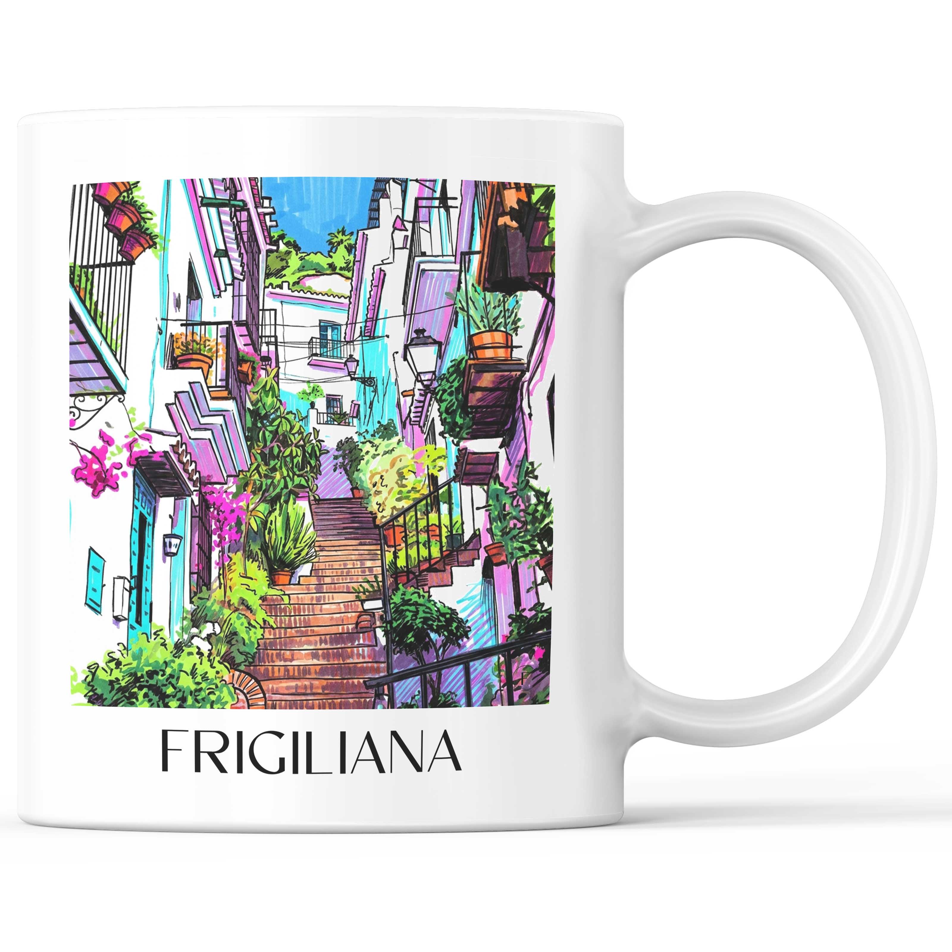 Frigiliana Kaffeebecher - Spanien - Spanien Becher - Kaffeetasse im Tag Graffiti Stil - favplace