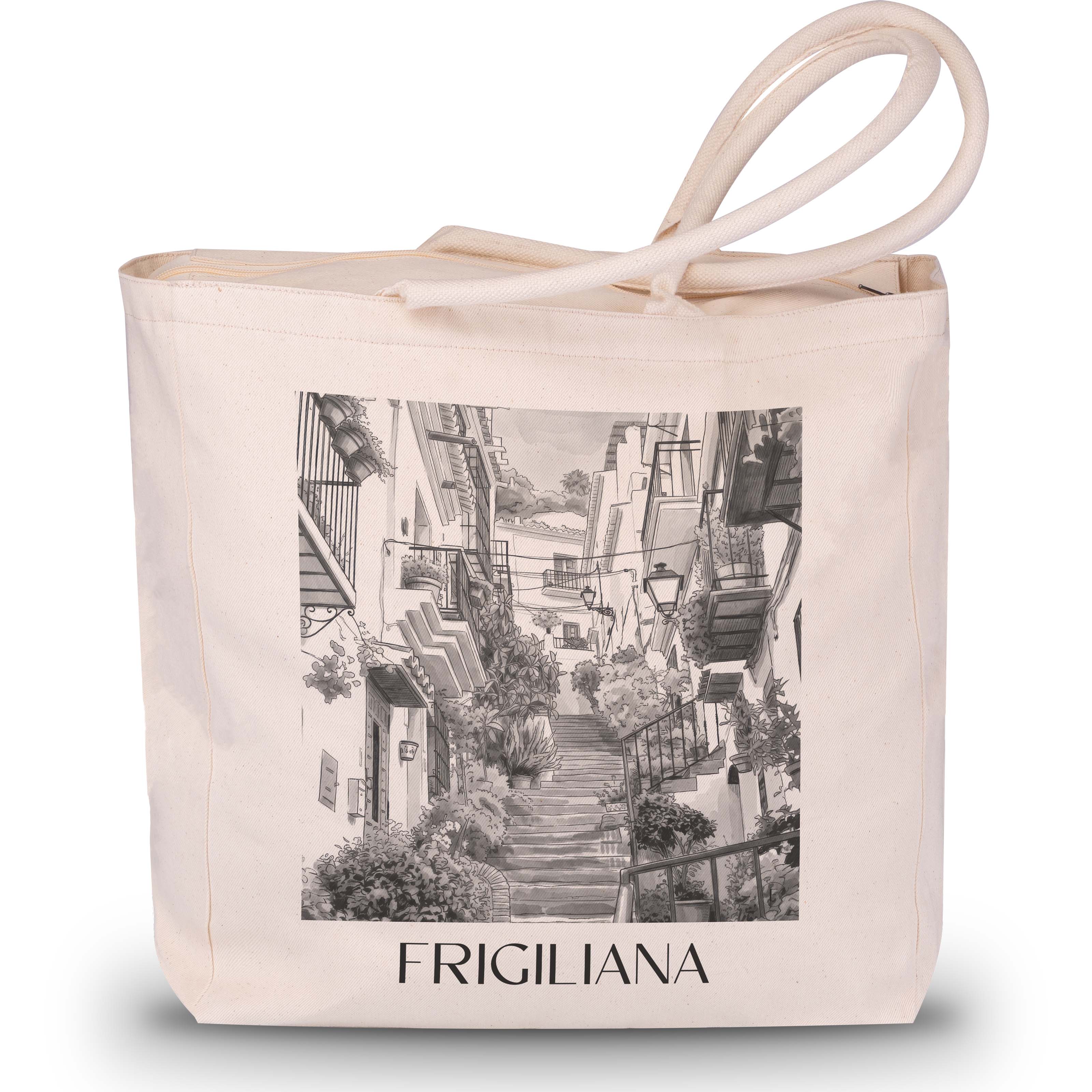 frigiliana-spanien-spanien-einkaufstasche-aquarell-schwarz-weiss