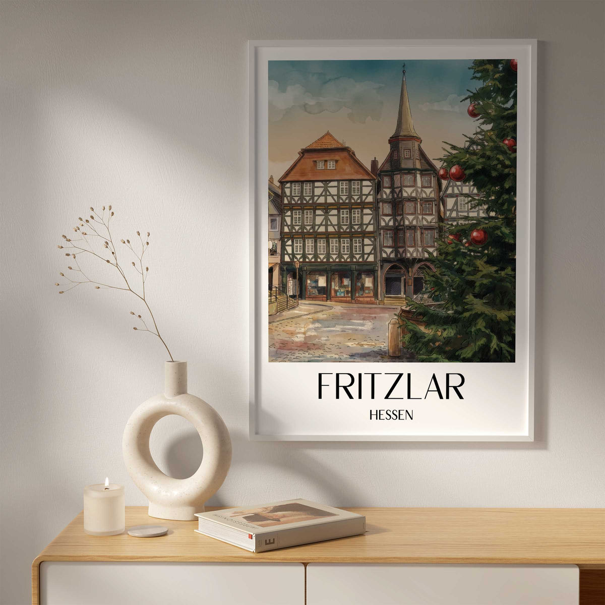 fritzlar-hessen-deutschland-poster-aquarell