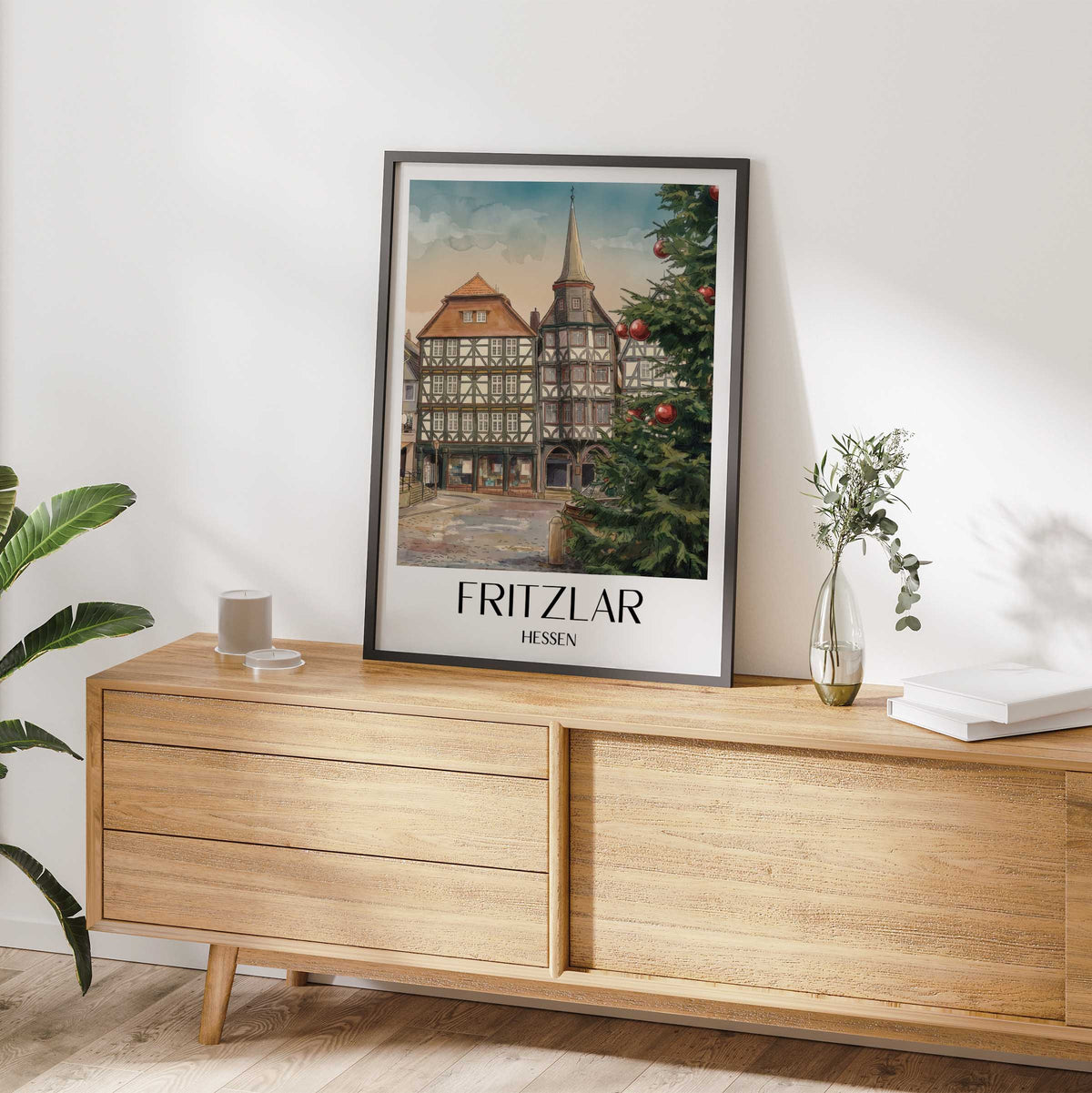 fritzlar-hessen-deutschland-poster-aquarell