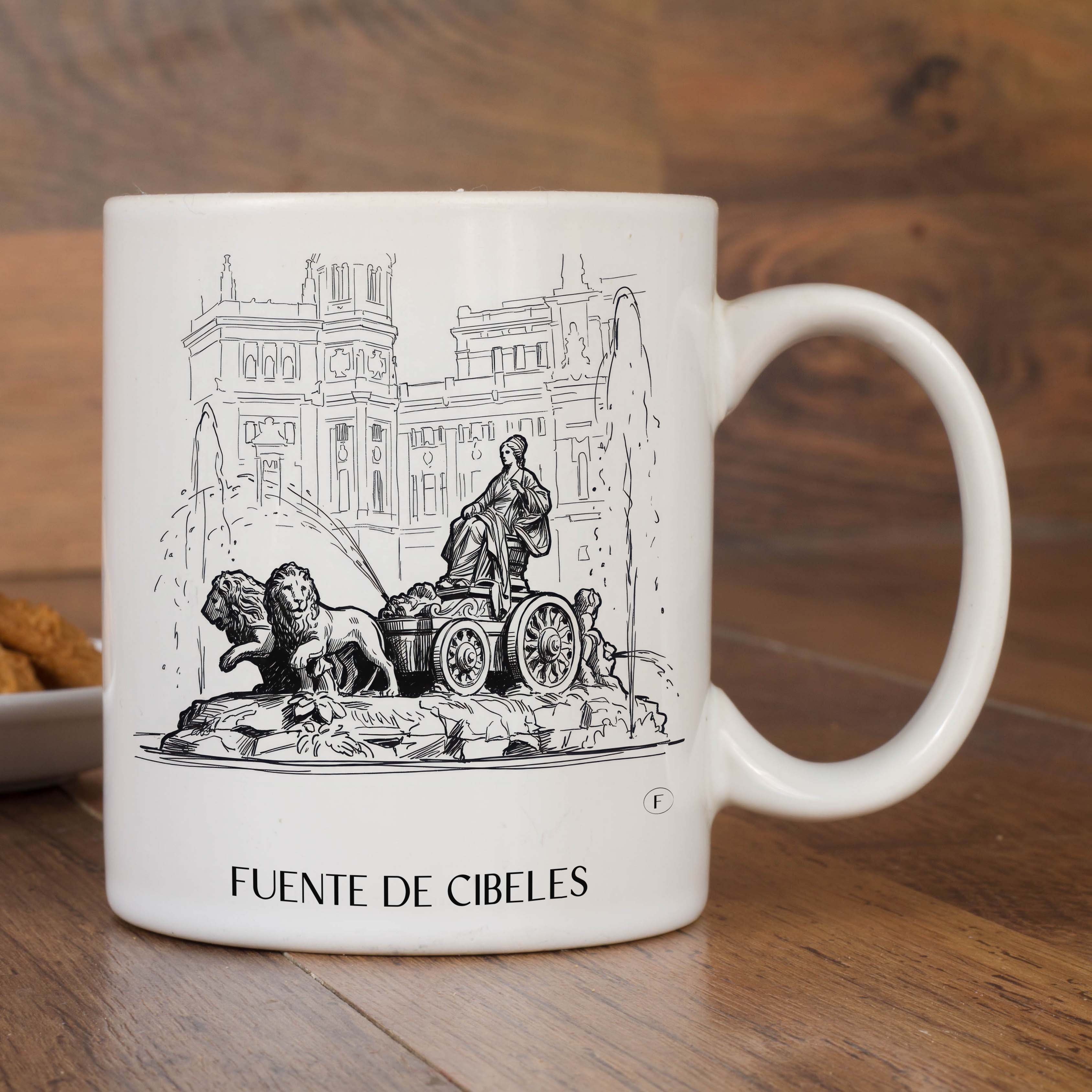 fuente-de-cibeles-madrid-spanien-kaffeebecher-skizze