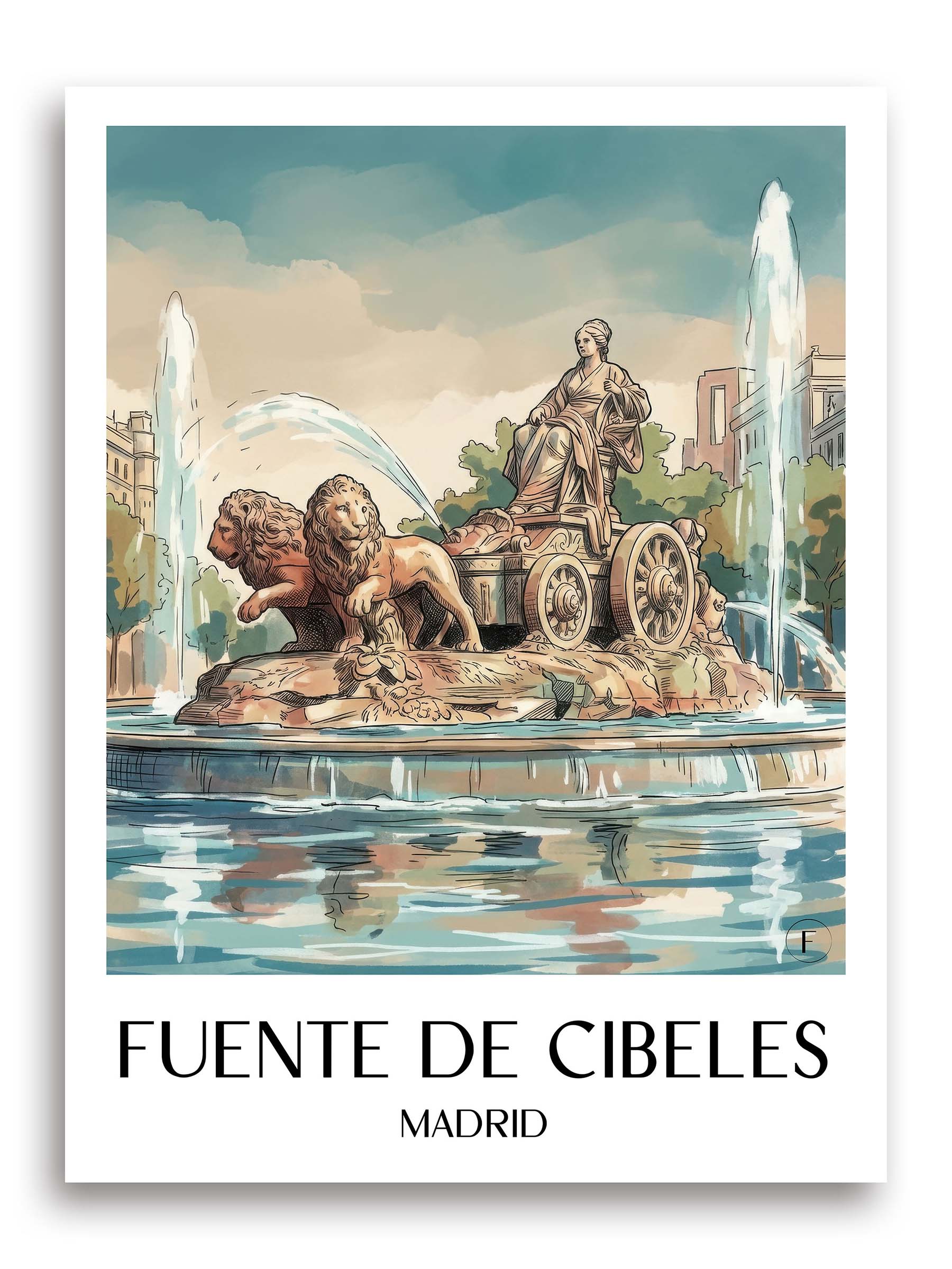 fuente-de-cibeles-madrid-spanien-poster-aquarell