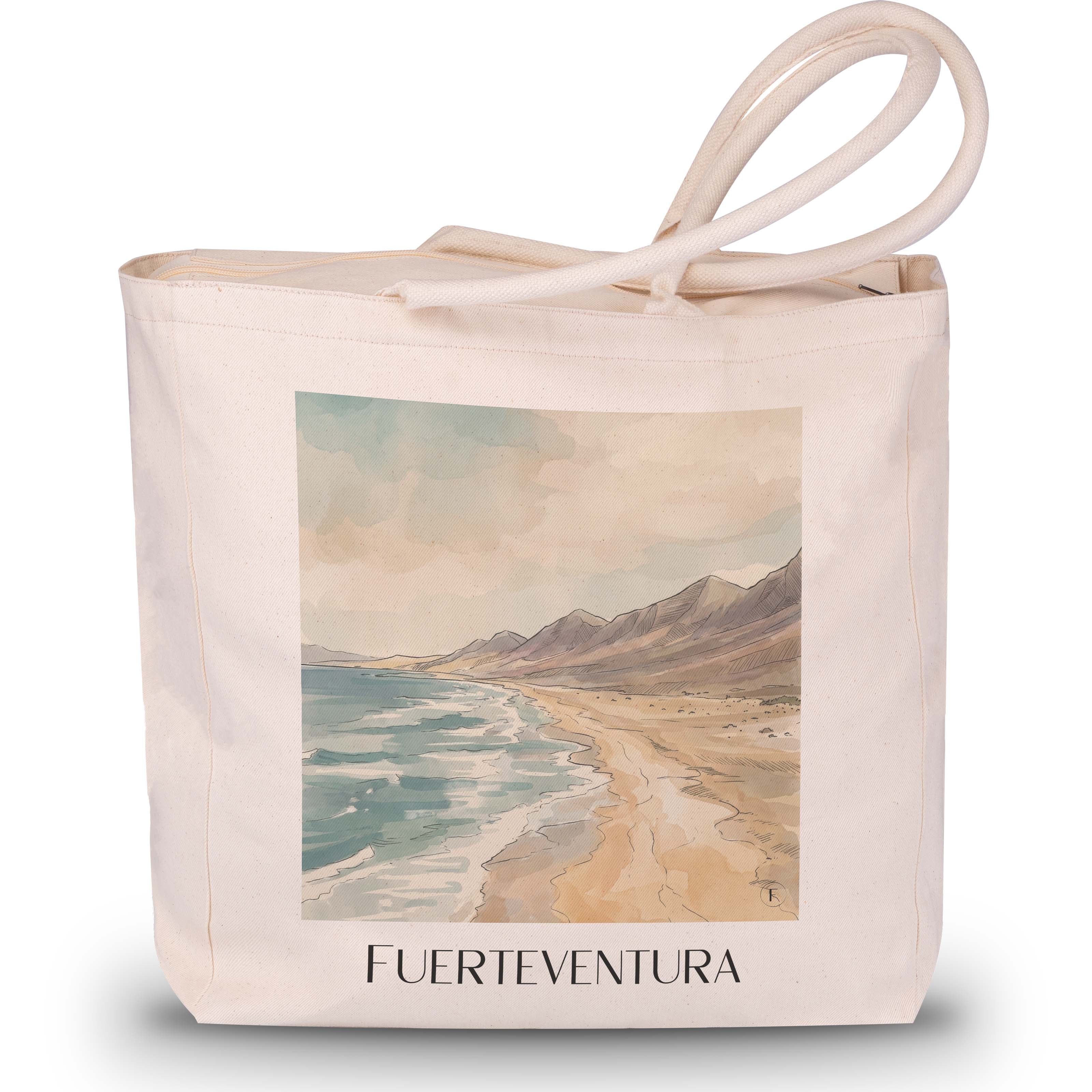 Fuerteventura Shopping Tasche - Spanien - Spanien Tote Bag - Einkaufstasche im Aquarell Stil - favplace