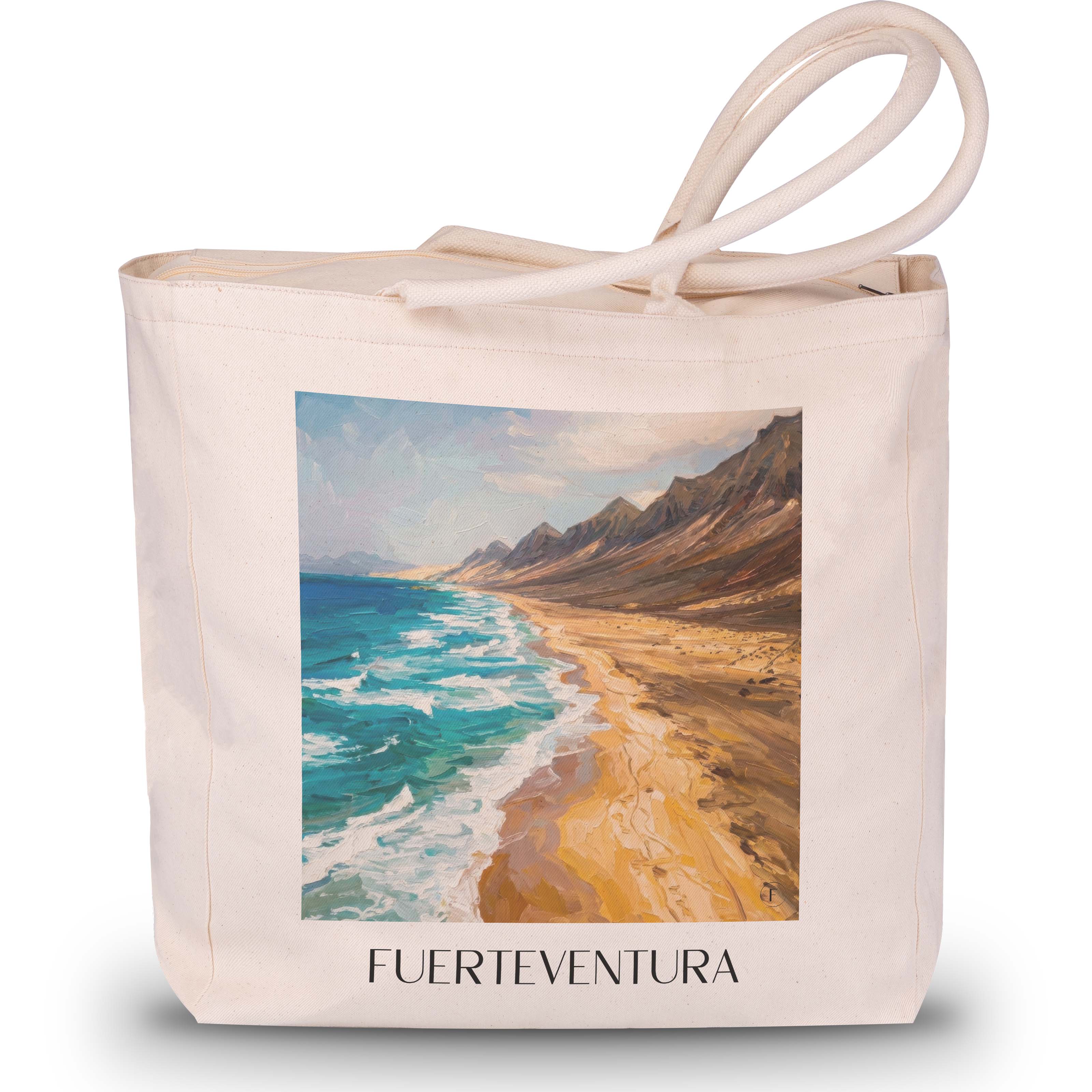 Fuerteventura Shopping Tasche - Spanien - Spanien Tote Bag - Einkaufstasche im Ölgemälde Stil - favplace