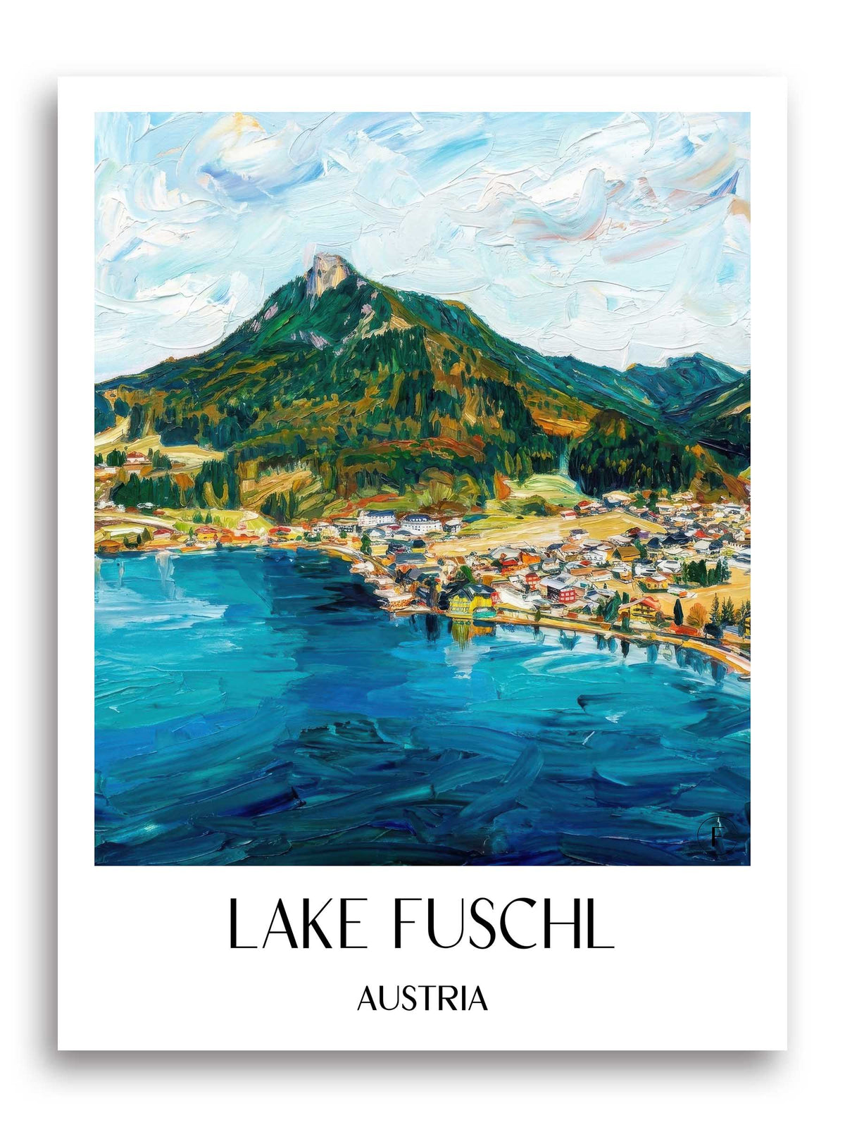 Fuschlsee Poster - Österreich - Österreich Kunstdruck - Ölgemälde von A4 bis A1 - favplace