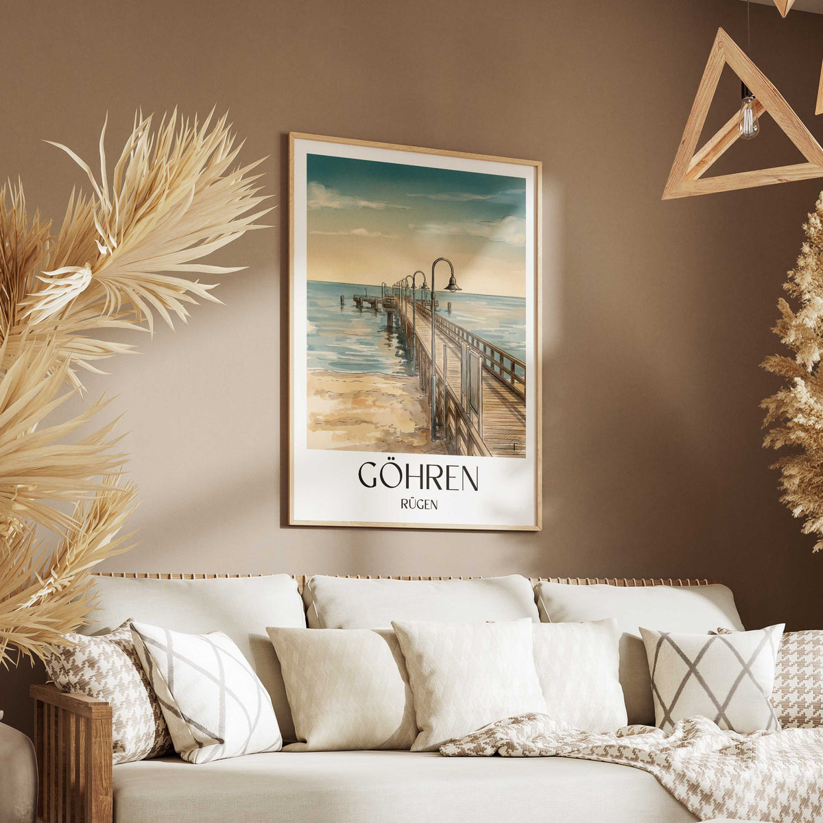 göhren-rügen-deutschland-poster-aquarell