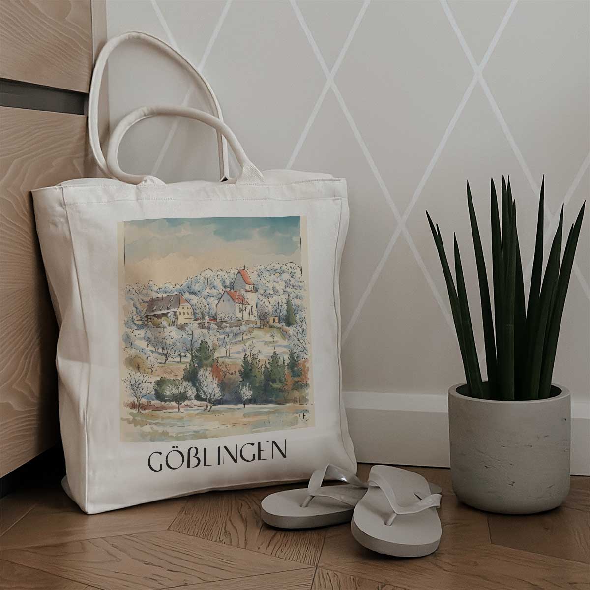 gößlingen-schwarzwald-deutschland-einkaufstasche-aquarell