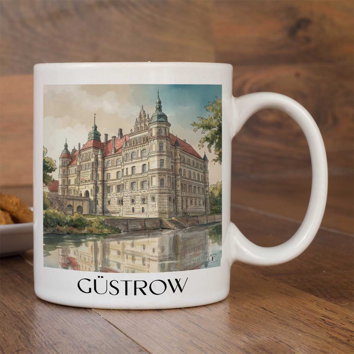 güstrow-mecklenburg-vorpommern-deutschland-kaffeebecher-aquarell