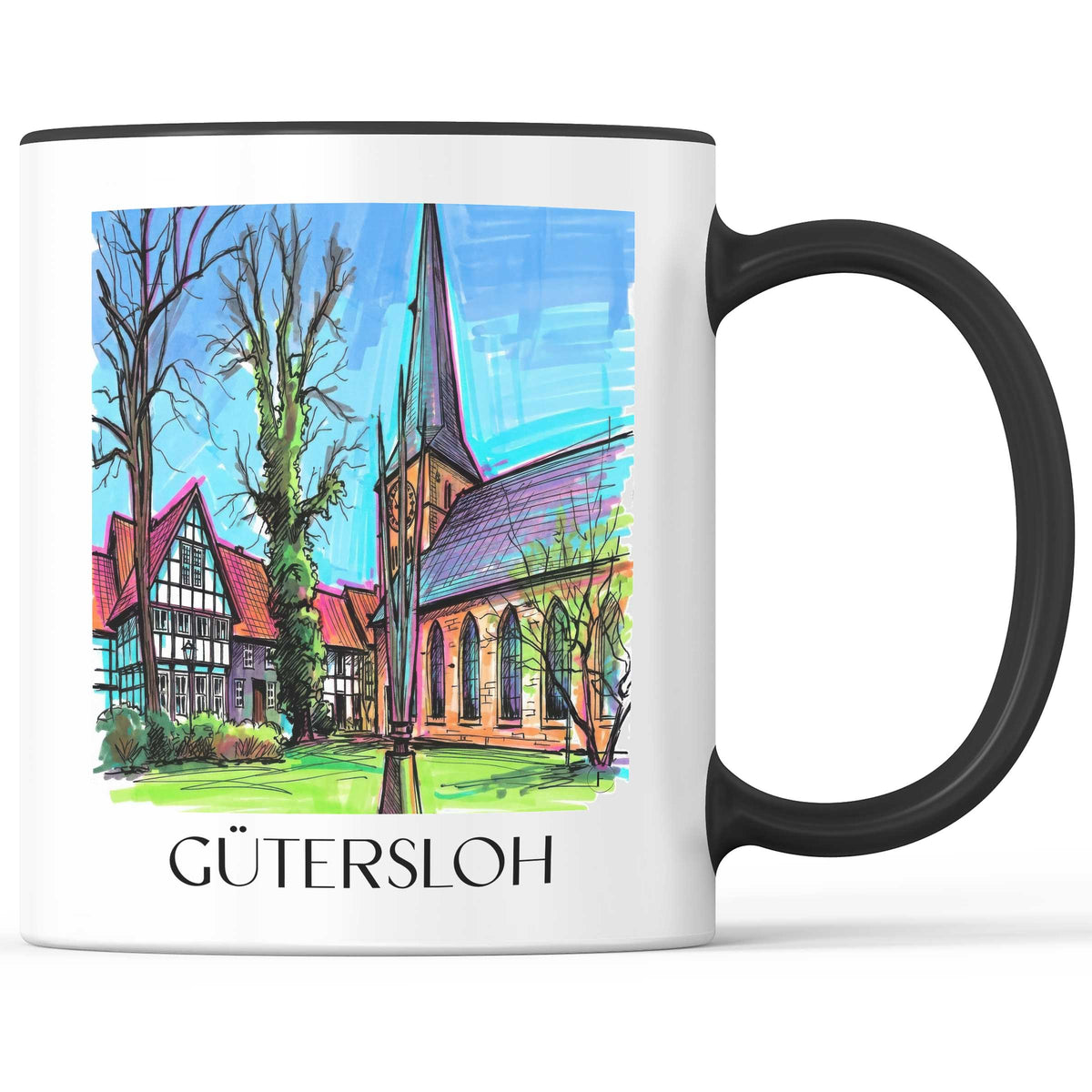 Gütersloh Kaffeebecher - Ostwestfalen - Deutschland Becher - Kaffeetasse im Tag Graffiti Stil - favplace