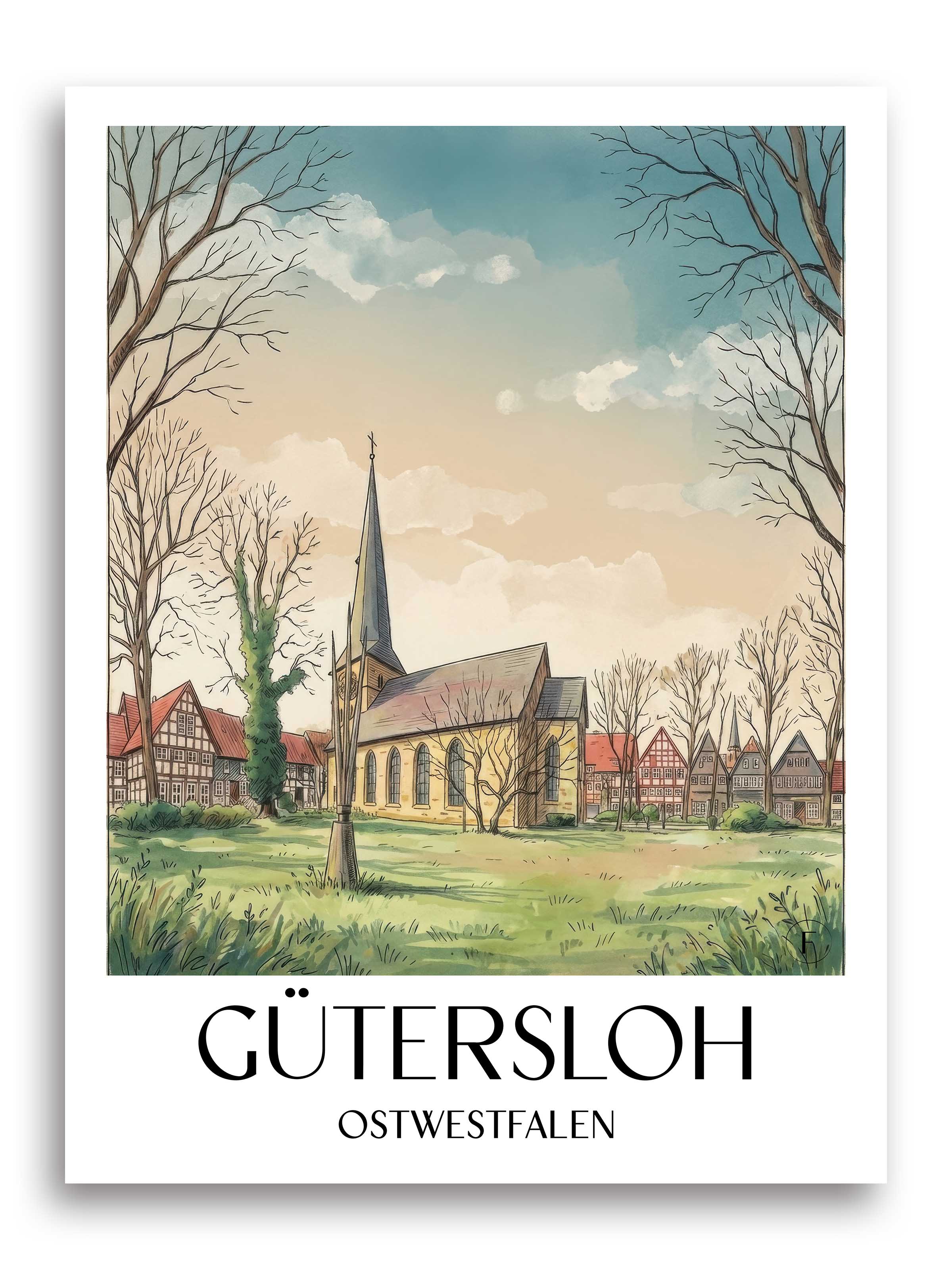 gütersloh-ostwestfalen-deutschland-poster-aquarell